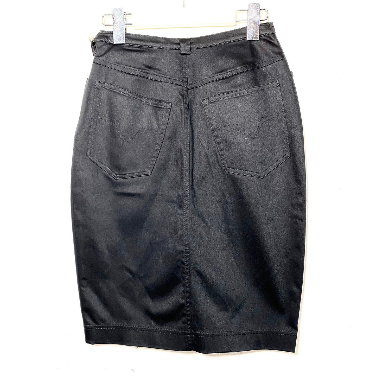 Versace Jeans Couture 90s NWT black cotton/ elasthane skirt, in mint condition sz 26/40