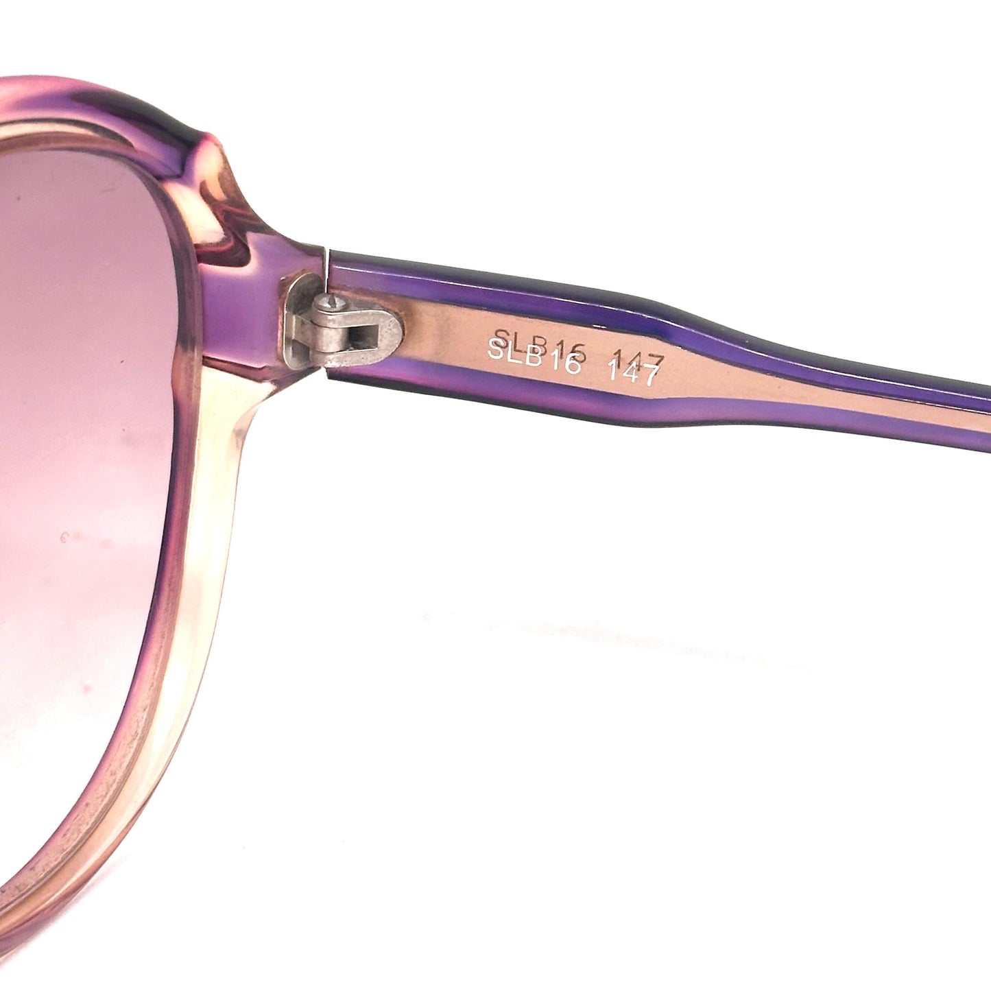 Lanvin Paris SLB 16 147 clear purple frame luxury oversize round sunglasses vintage from 70s Made in France