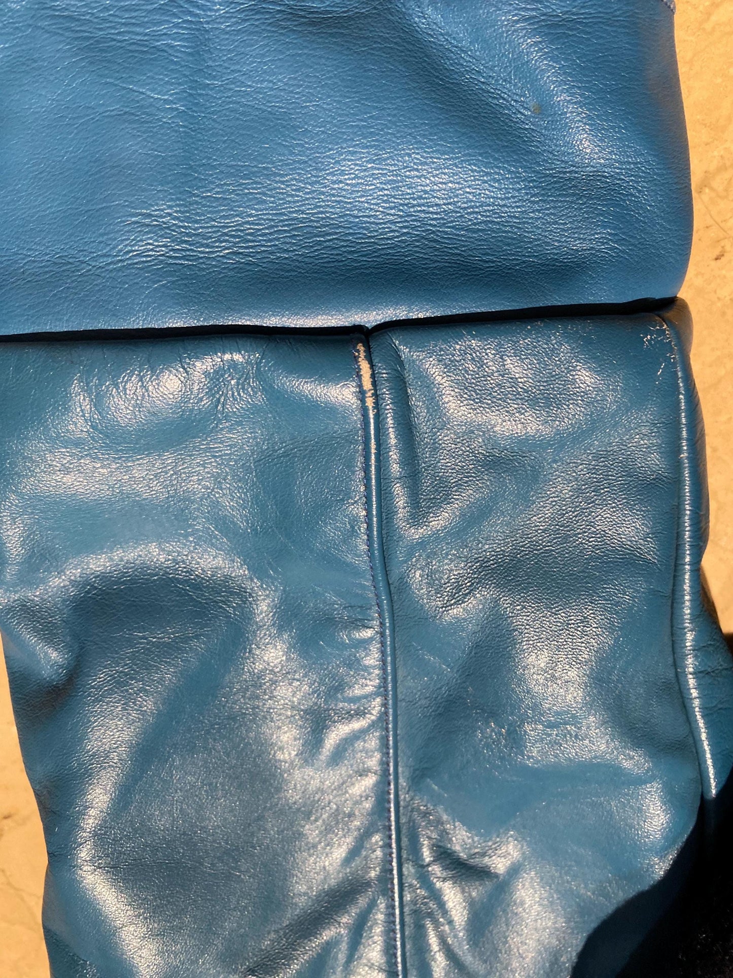 Blue tones Wool-Leather varsity jacket Joe - Dock Workers Vancouver, 1990s mint condition