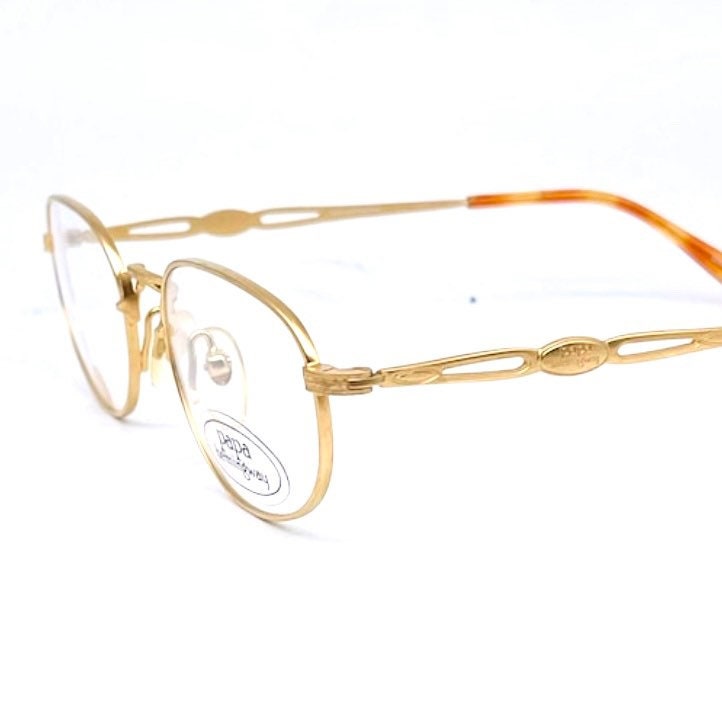 Papa Hemingway glasses Classic size golden oval brillant metal frames