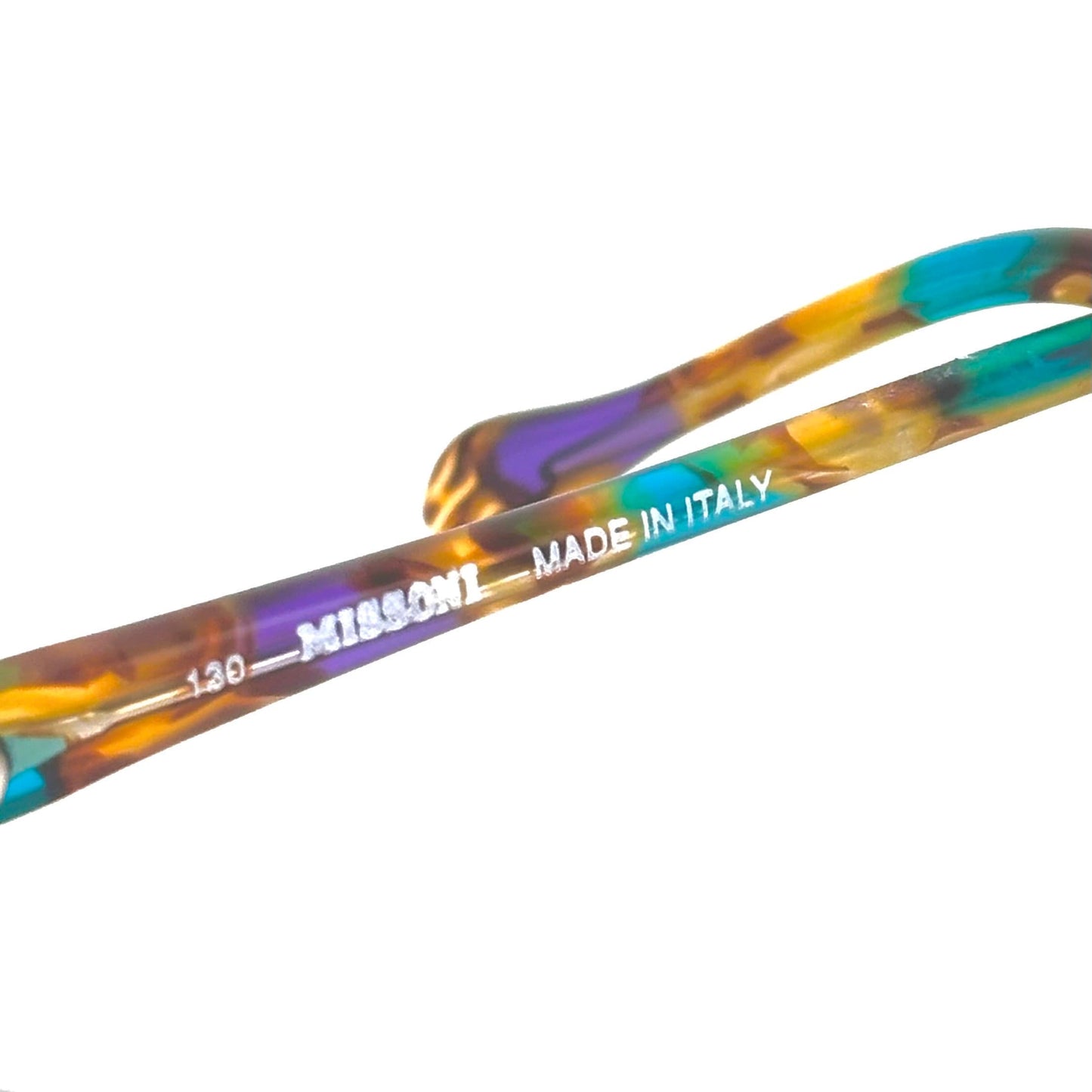 Missoni M385 iconic colorful oval eyeglasses frames in enameled metal & acetate, NOs 80s Italy