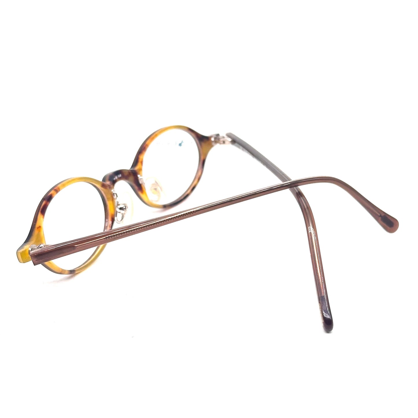 Ralph Lauren Polo 386 oval tortoise retro styled glasses frames, nOS 90s mint