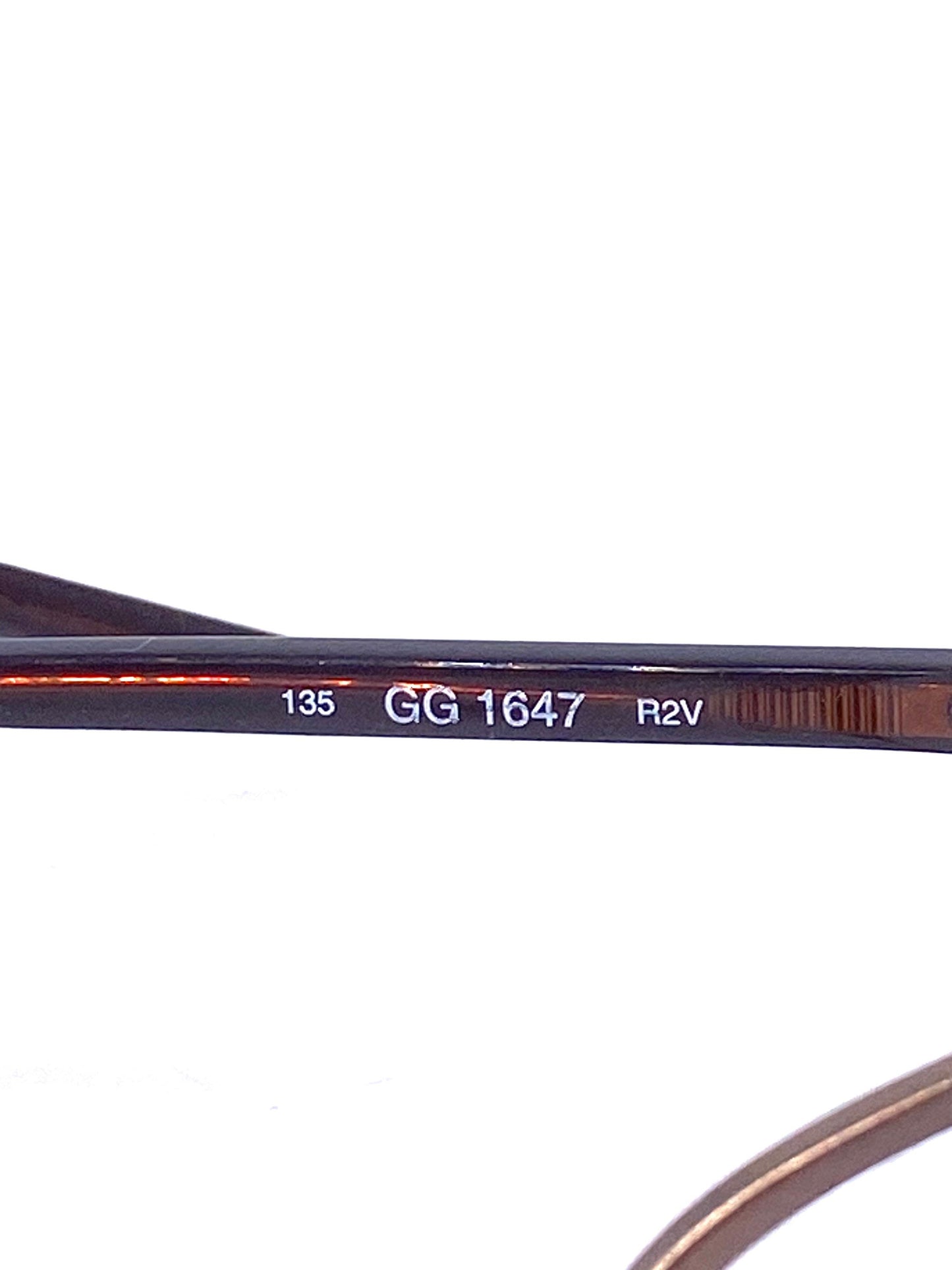 Gucci GG1647 satin copper rectangular minimalist frames made in Italy, 90s NoS