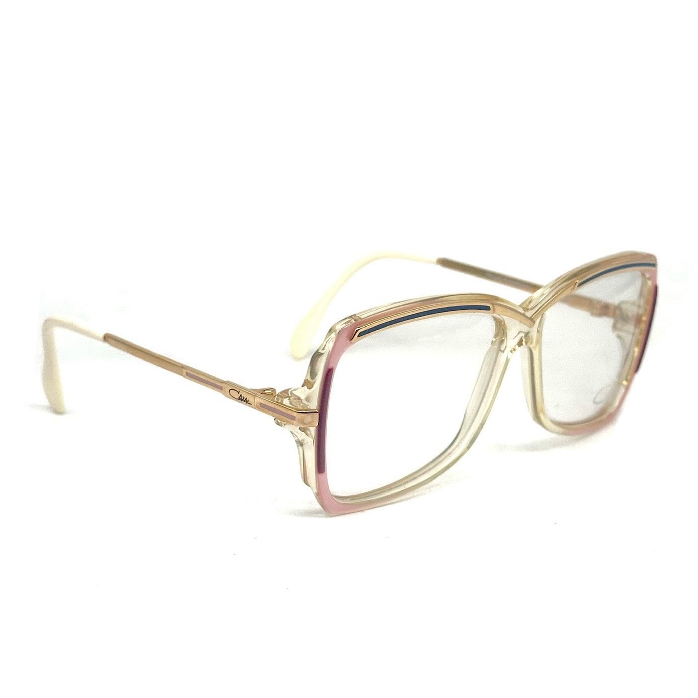 Cazal 177 avant garde square oversized eyeglasses in three color combinations, NoS 80s W Germany