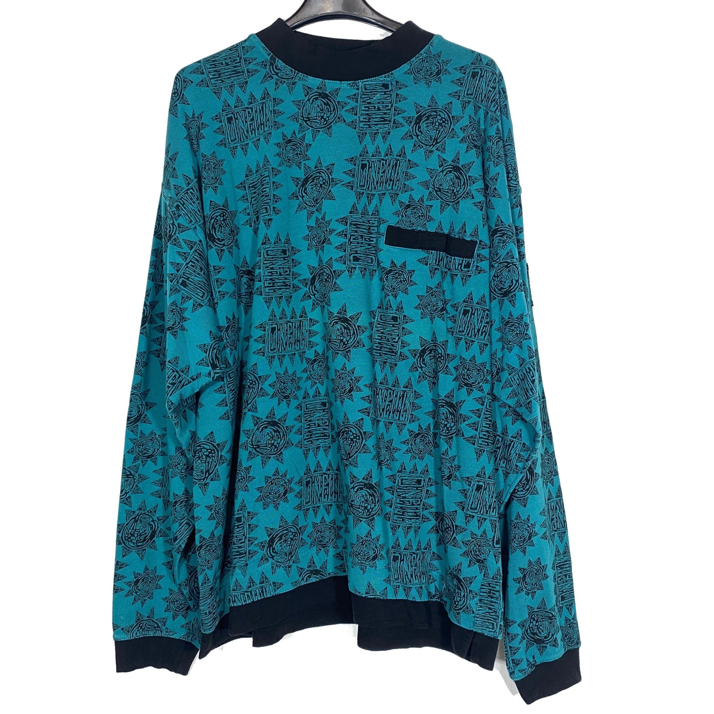 O’Neill 90s NWT light cotton sweatshirt with a cool graffiti style print, purple or pine green