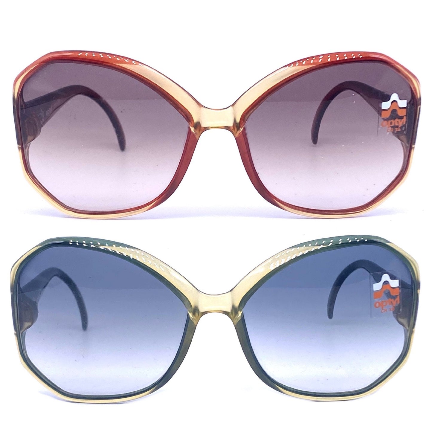Viennaline 1970 big funky oversizes sunglasses made in Austria in Optyl, NOS in 2 colorways