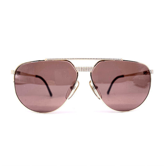Christian Dior 2752 gold plated aviator sunglasses with rope bridge and frontline NOS 90s