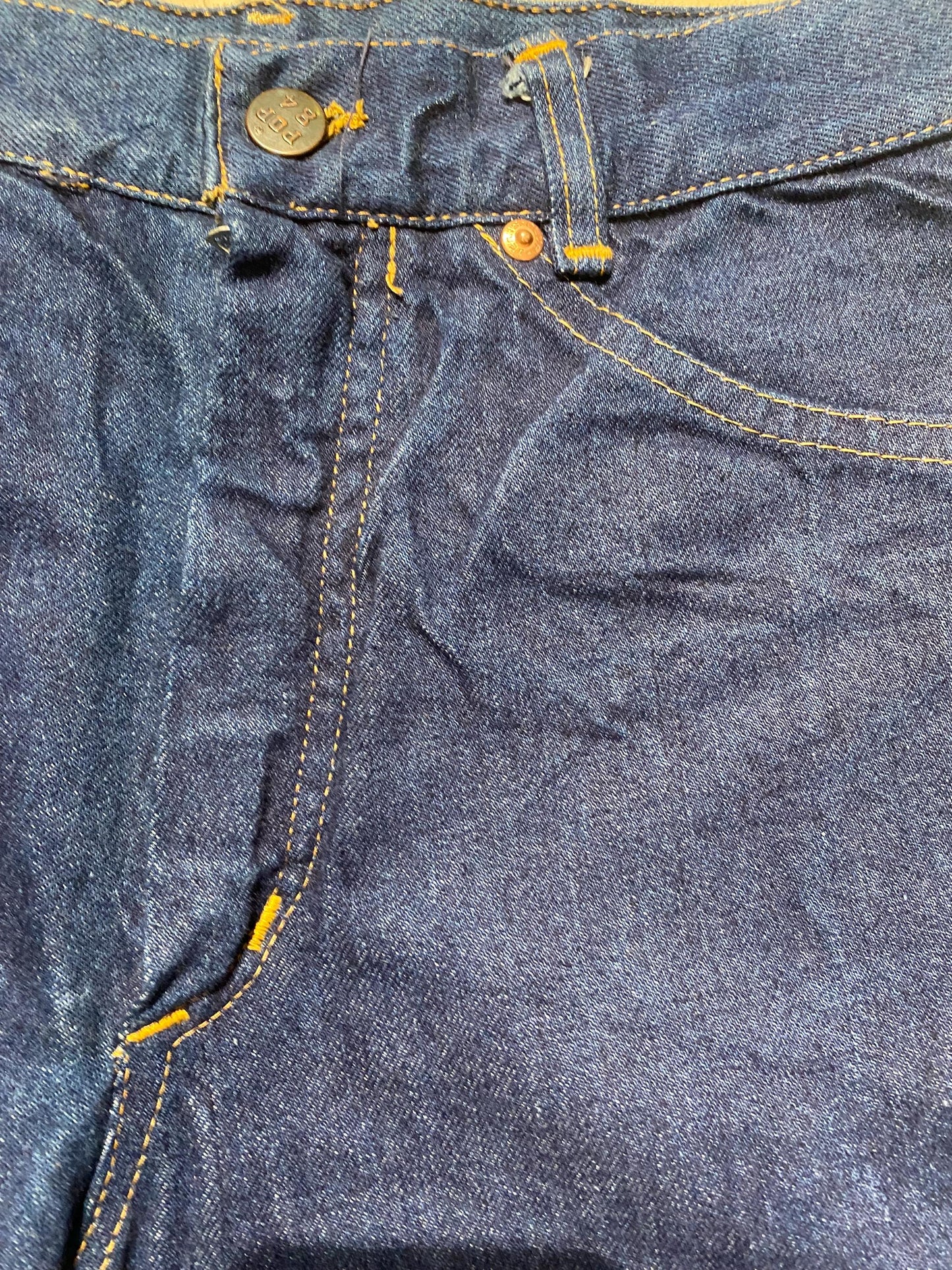 Pop 84 70s NOS flared indigo blue jeans brand new w tags sz 28