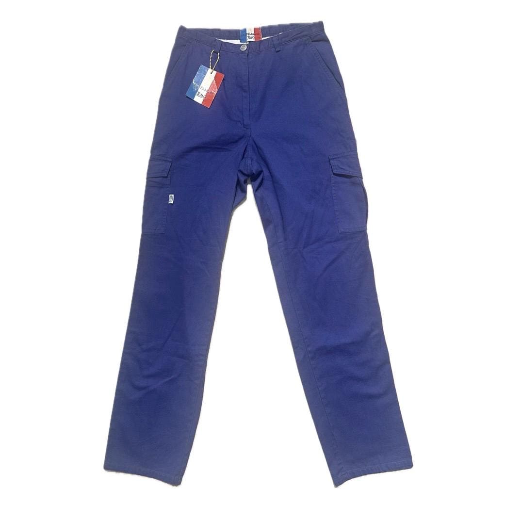 Castelbajac Jeans blu cotton pants with pockets and embroidery icons NWT 80s