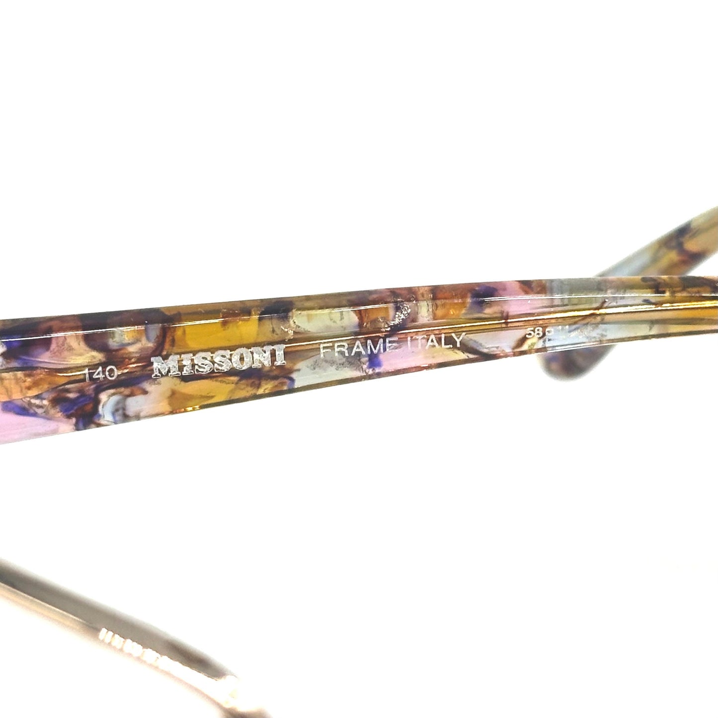 Missoni M341 colorful ladies square / cateye frames hand made in Italy by Safilo, 1980s NOS