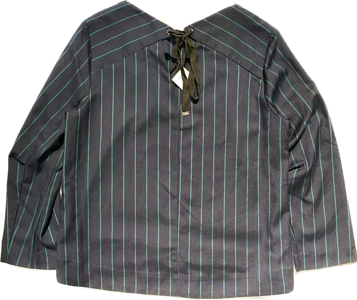 Sailor style jumper by French, navy striped viscose blend, BNWT mint sz L
