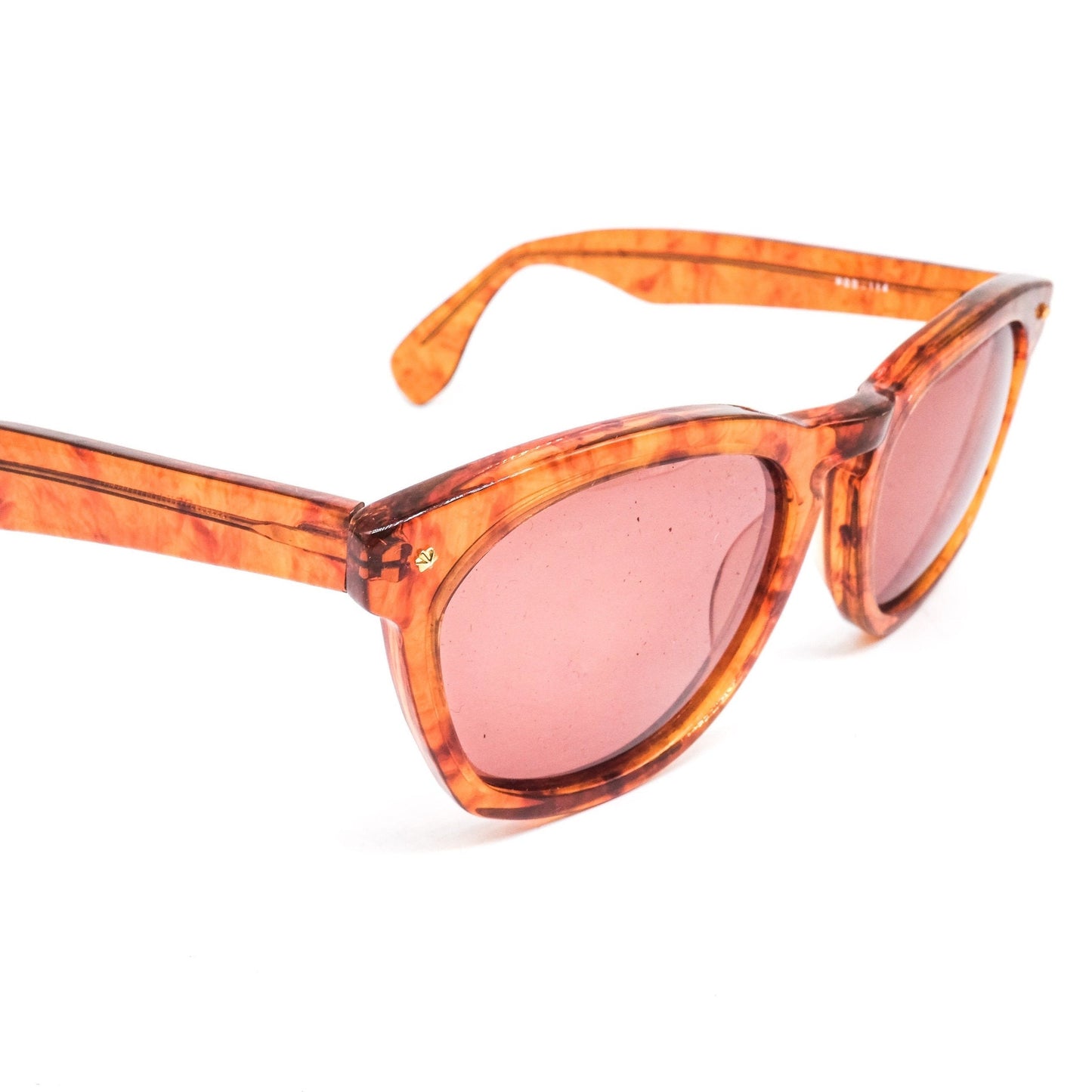 Brille square light tortoise acetate sunglasses 80s NOS Italy