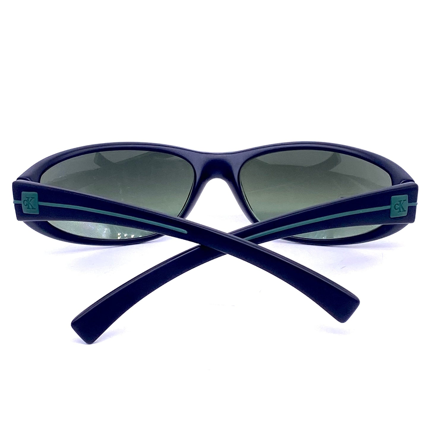 Calvin Klein 3019 matt black sporty wrap sunglasses w grey slightly mirrored lenses, NOS 90s Italy