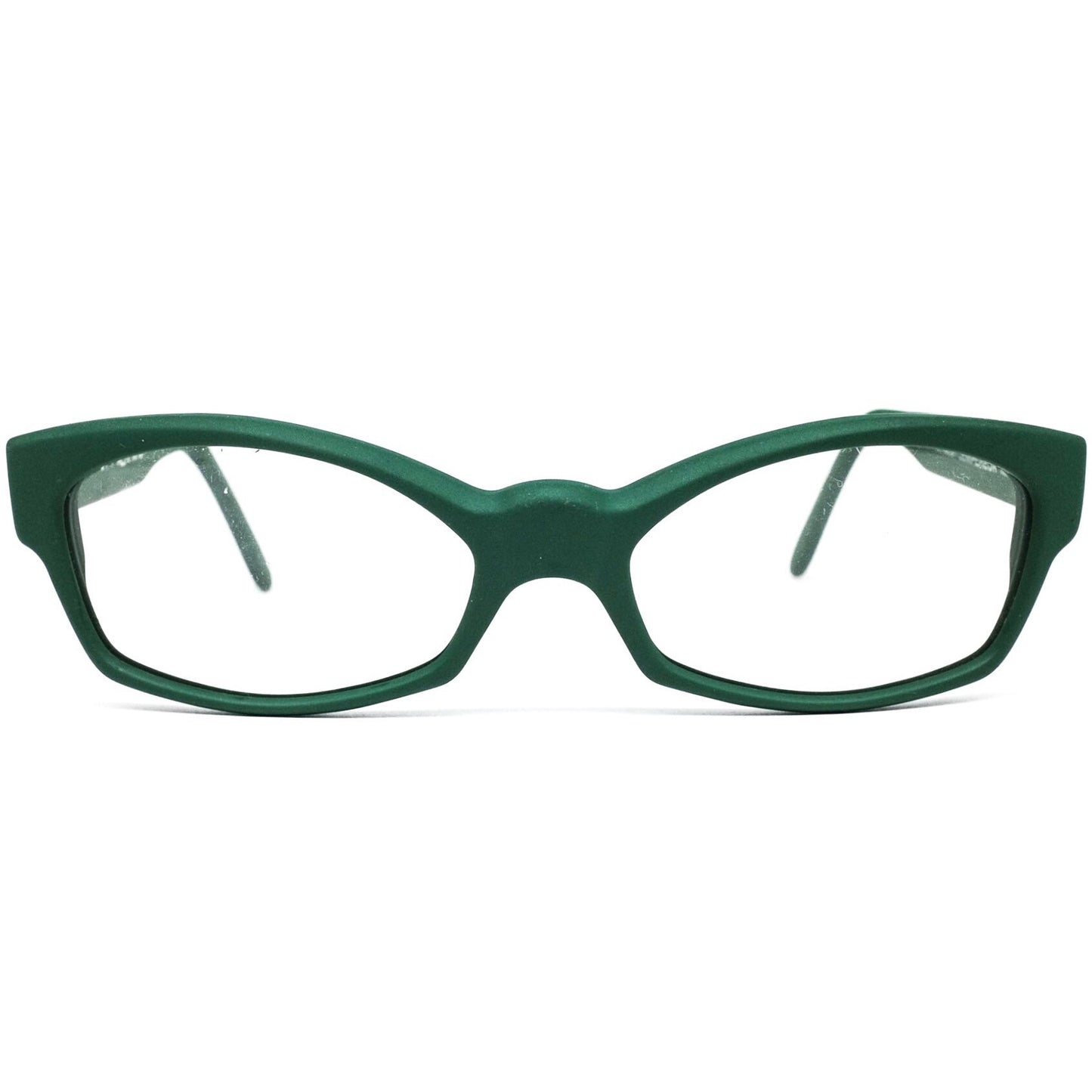 Michel Klein for Lempereur MK19 matt green cateye eyeglasses frames, NOS 1980s  Made in France