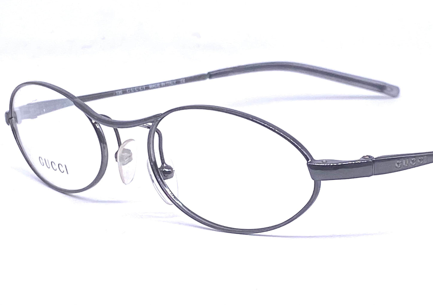 Gucci GG2671 sleek oval titanium eyeglasses frames, NOS early 2k Italy