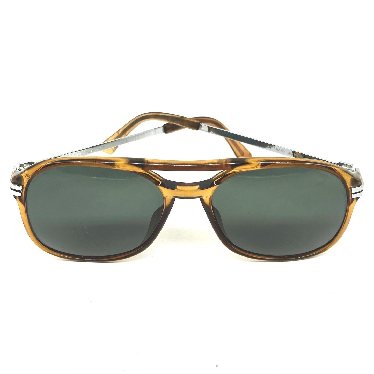 Playboy 4508 vintage oversize aviator transparent brown sunglasses, NOS 80s Germany