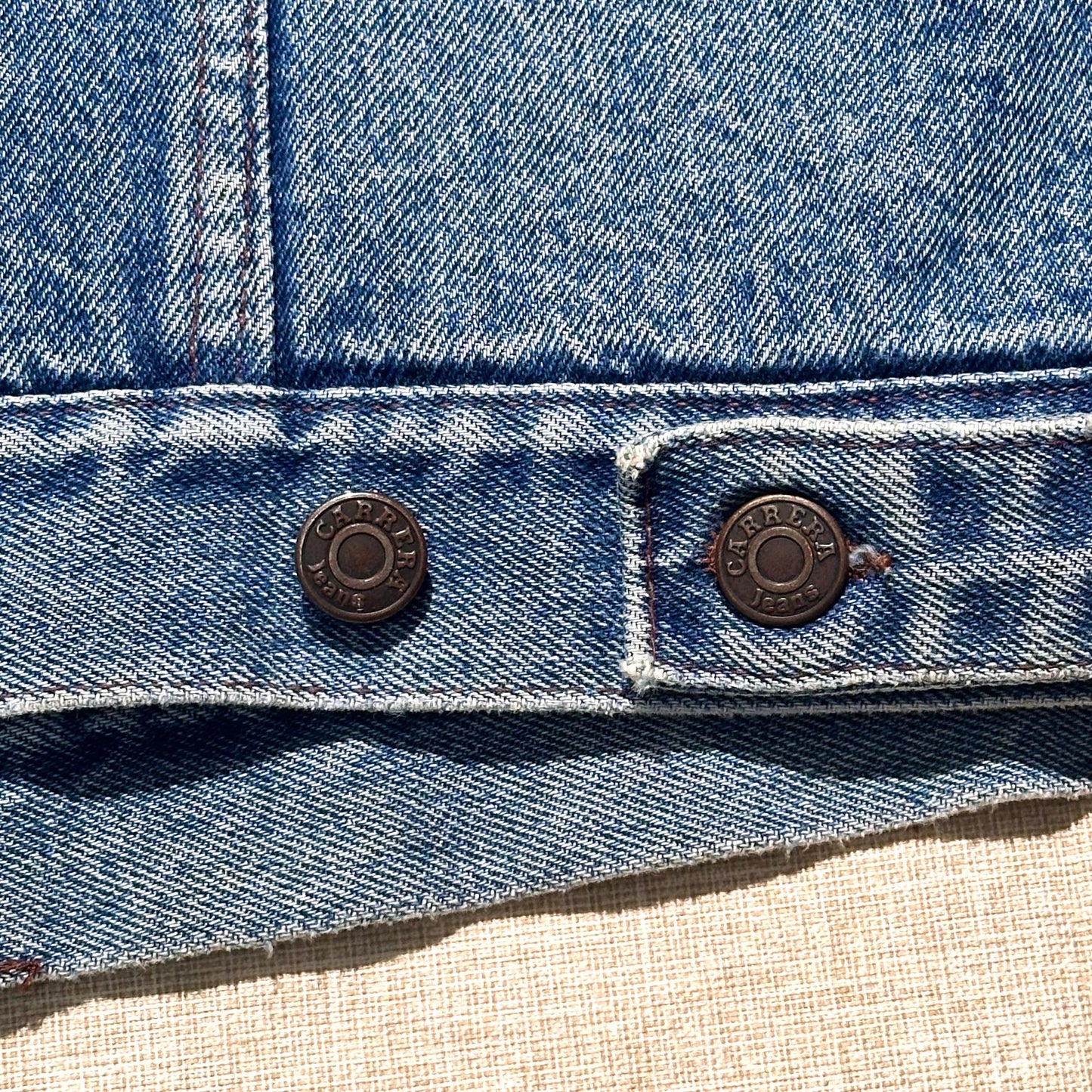 Carrera Jeans Sherpa Trucker denim indigo Eyes custom hand painted jacket, hand painted denim jacket made to order, custom made jacket