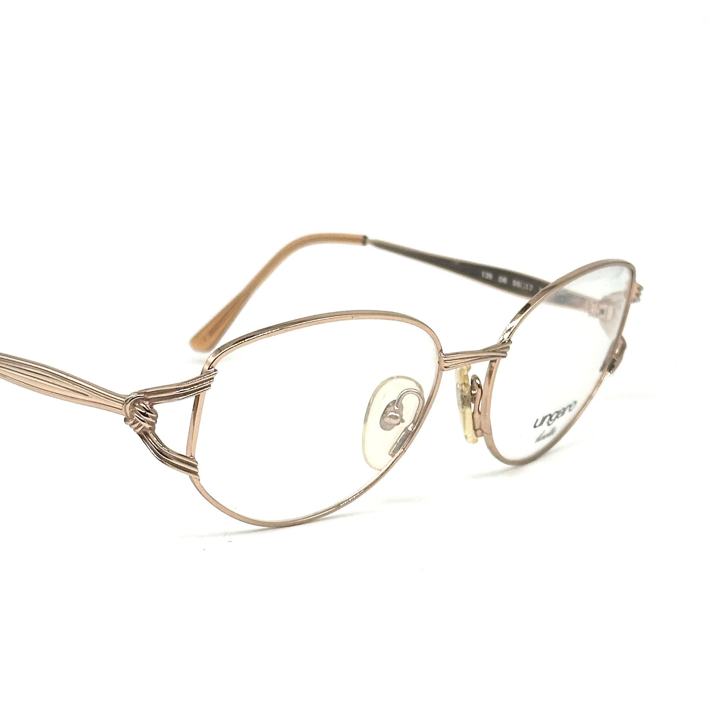 Persol by Ungaro U579 ladies golden metal frames w gorgeous cutoff details, NoS 80s Italy