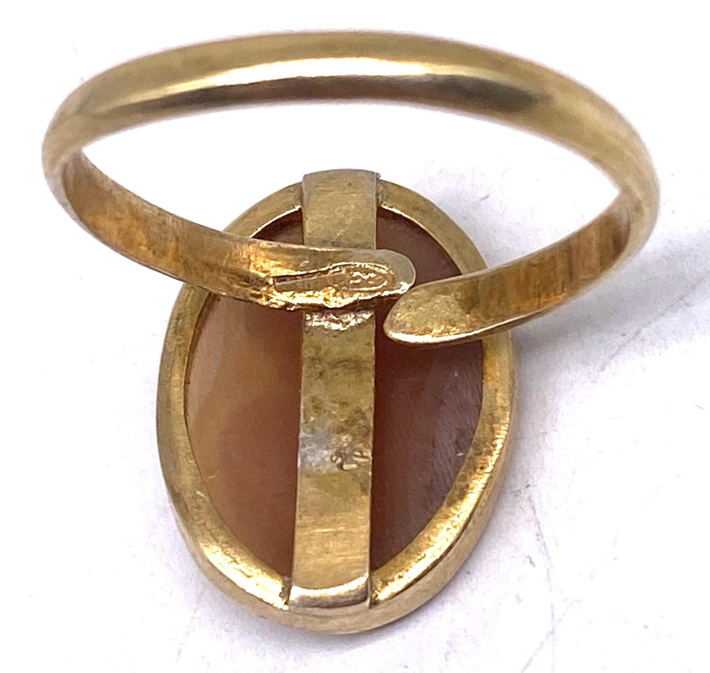 Sacred Heart of Jesus 925 silver cameo ring w real coral/shell ex voto, finest Italian jewelry 60s NOS