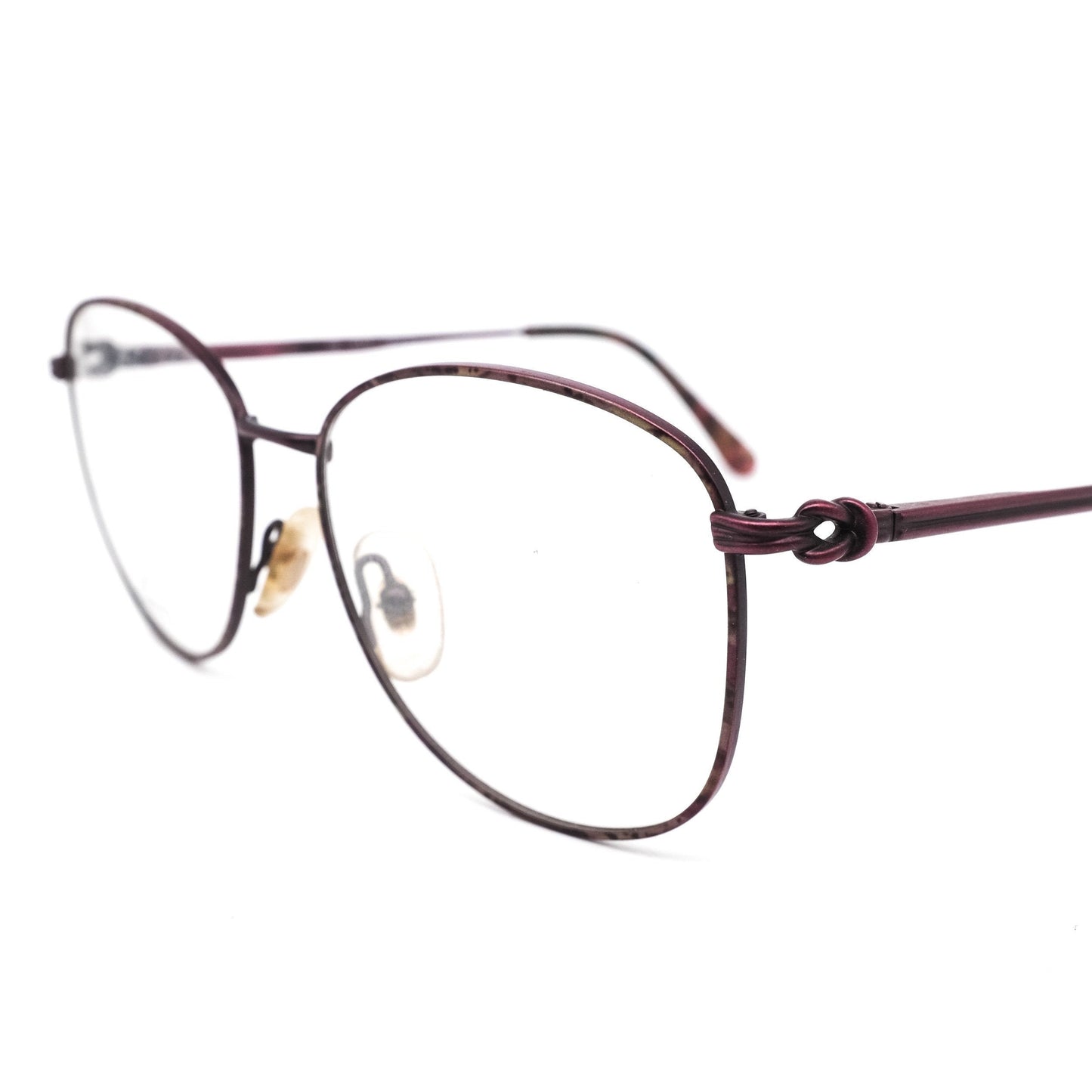 Gucci gg2299 dark purple metallic round square eyeglasses frames, 90s NOS made in Italy