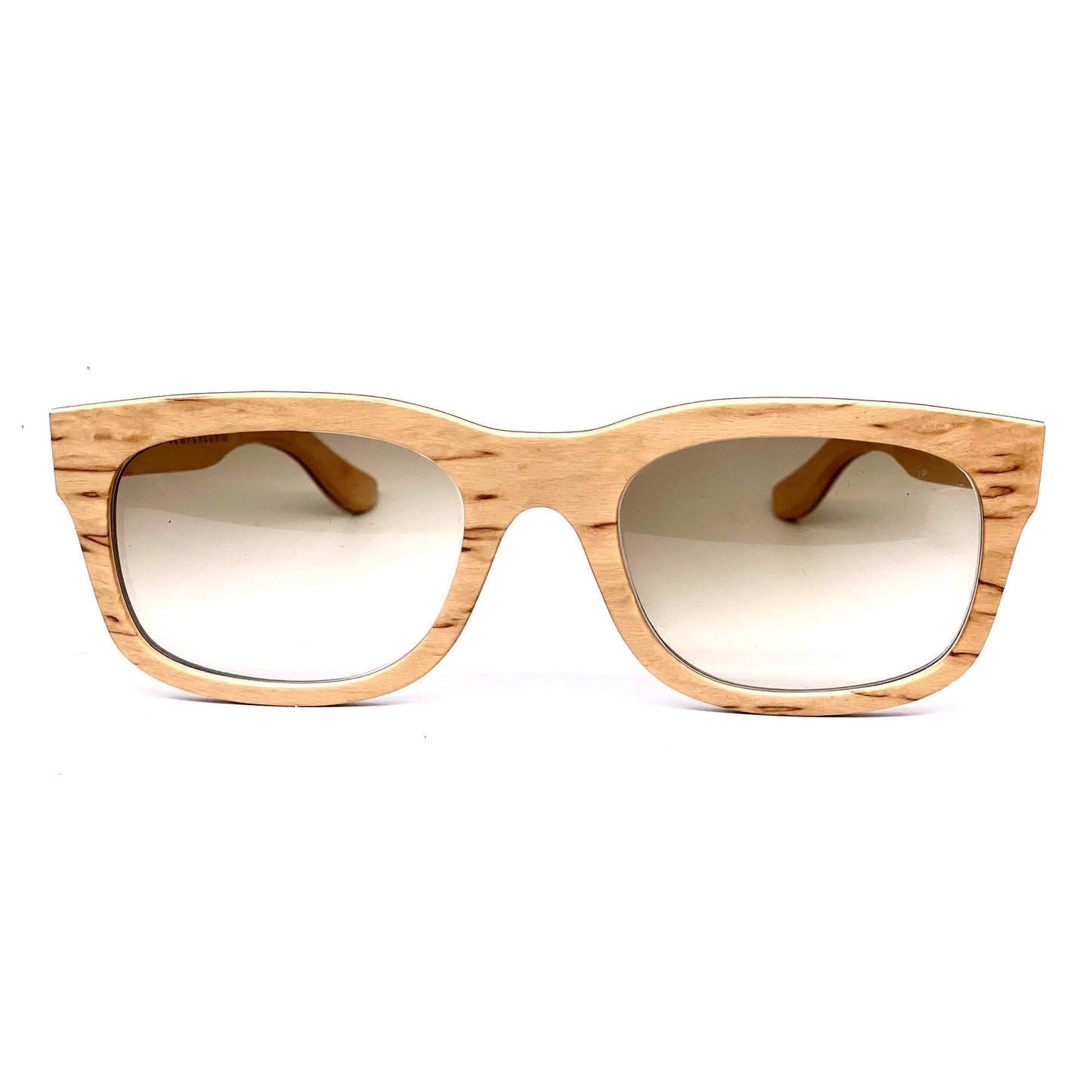 Jean Lempereur square real wood sunglasses, Woodline P5 wayfarer style, France NOS 80s