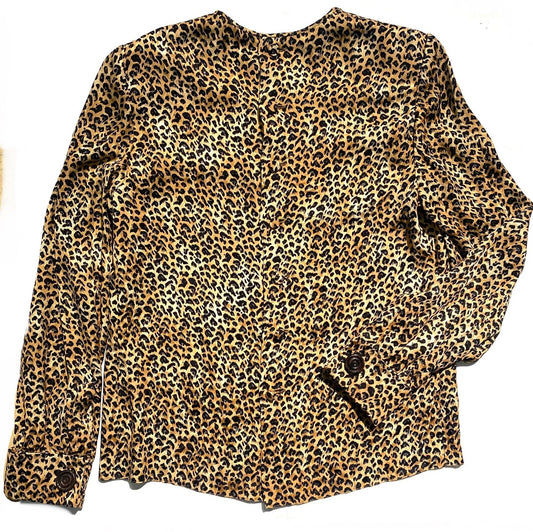 Renata F. Finest Tailor made silk blouse w cufflinks, 80s Italy, mint condition