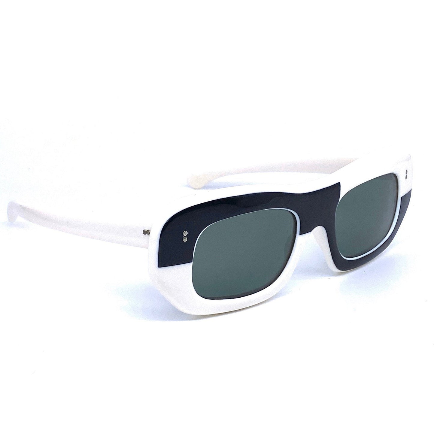 Collectible 1960s oversized asymmetric sunglasses w black/white pattern, NOS… as seen on Mr Bean @ Cannes