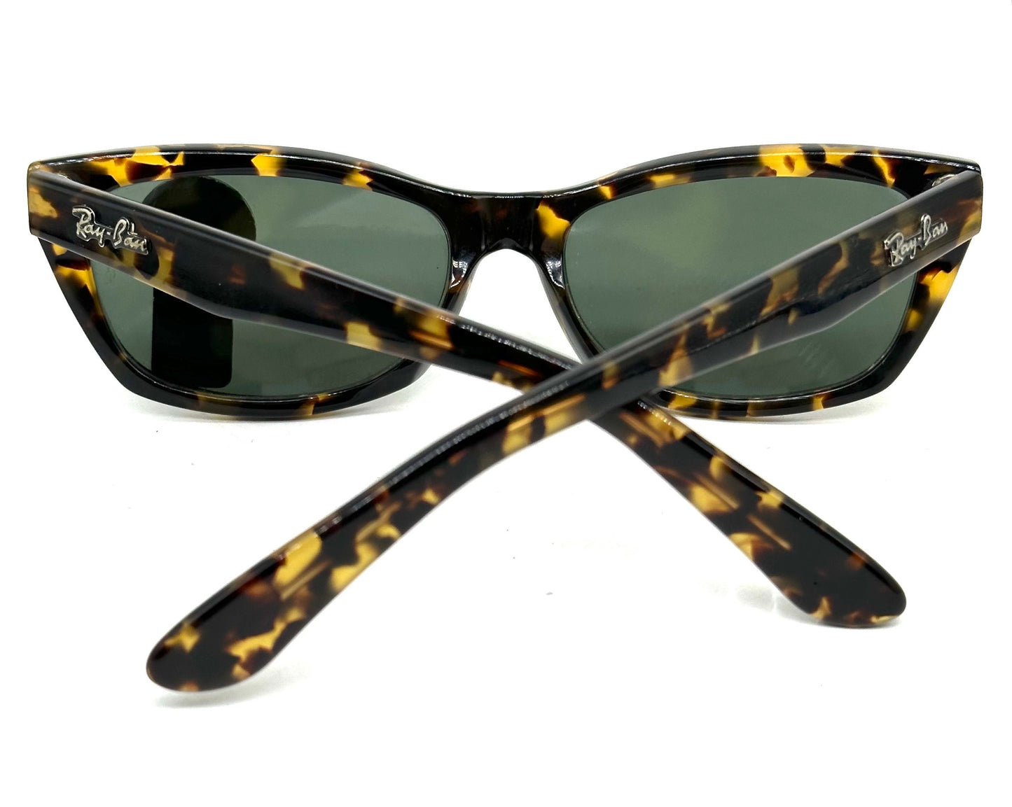 Rayban Innerview W1437 B&L Usa vintage rectangular tortoise cello sunglasses, NOS 80s
