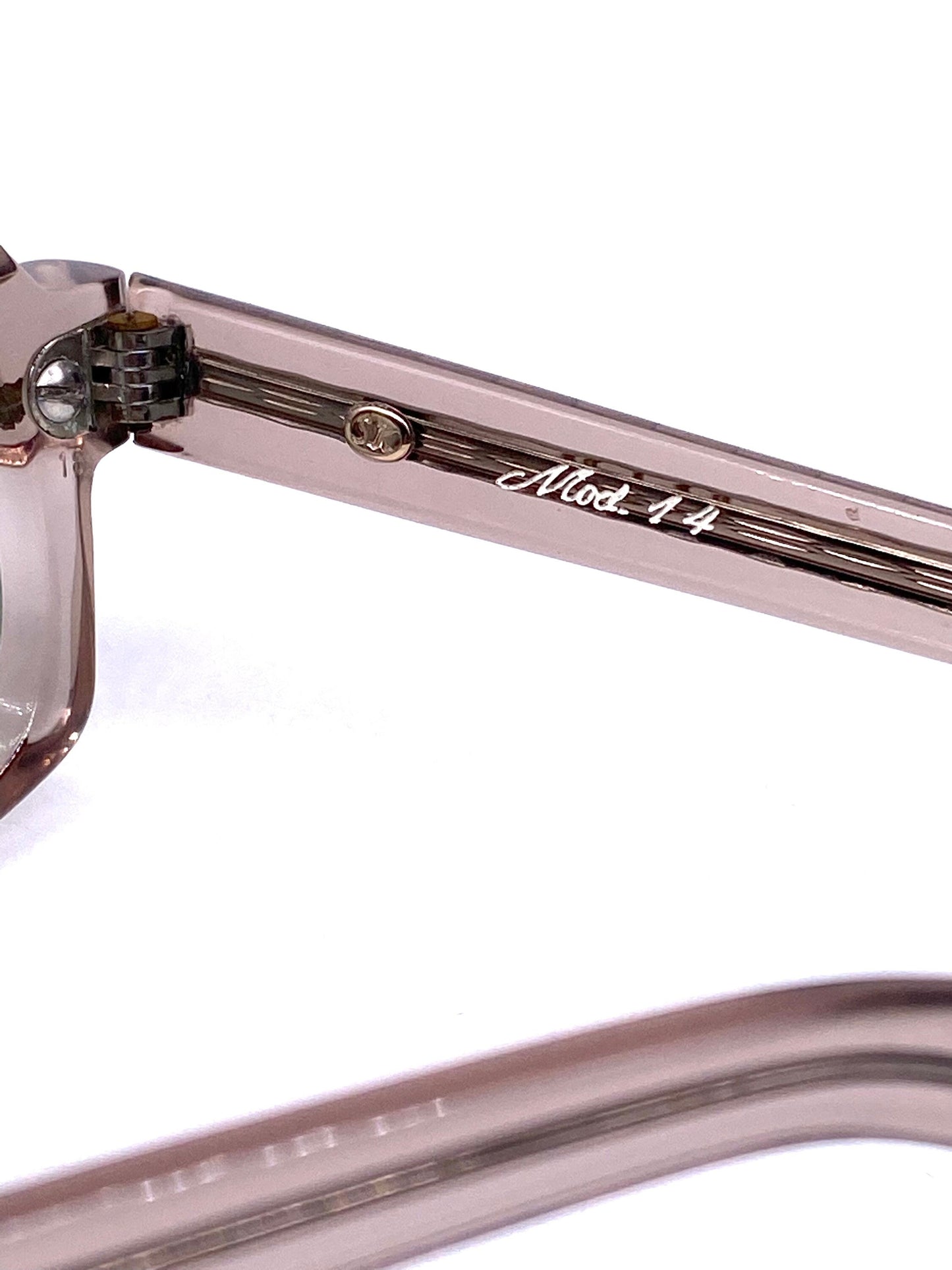 Serge Kirchhofer mod.14 luxury thick squared grey translucent sunglasses 1970s NOS