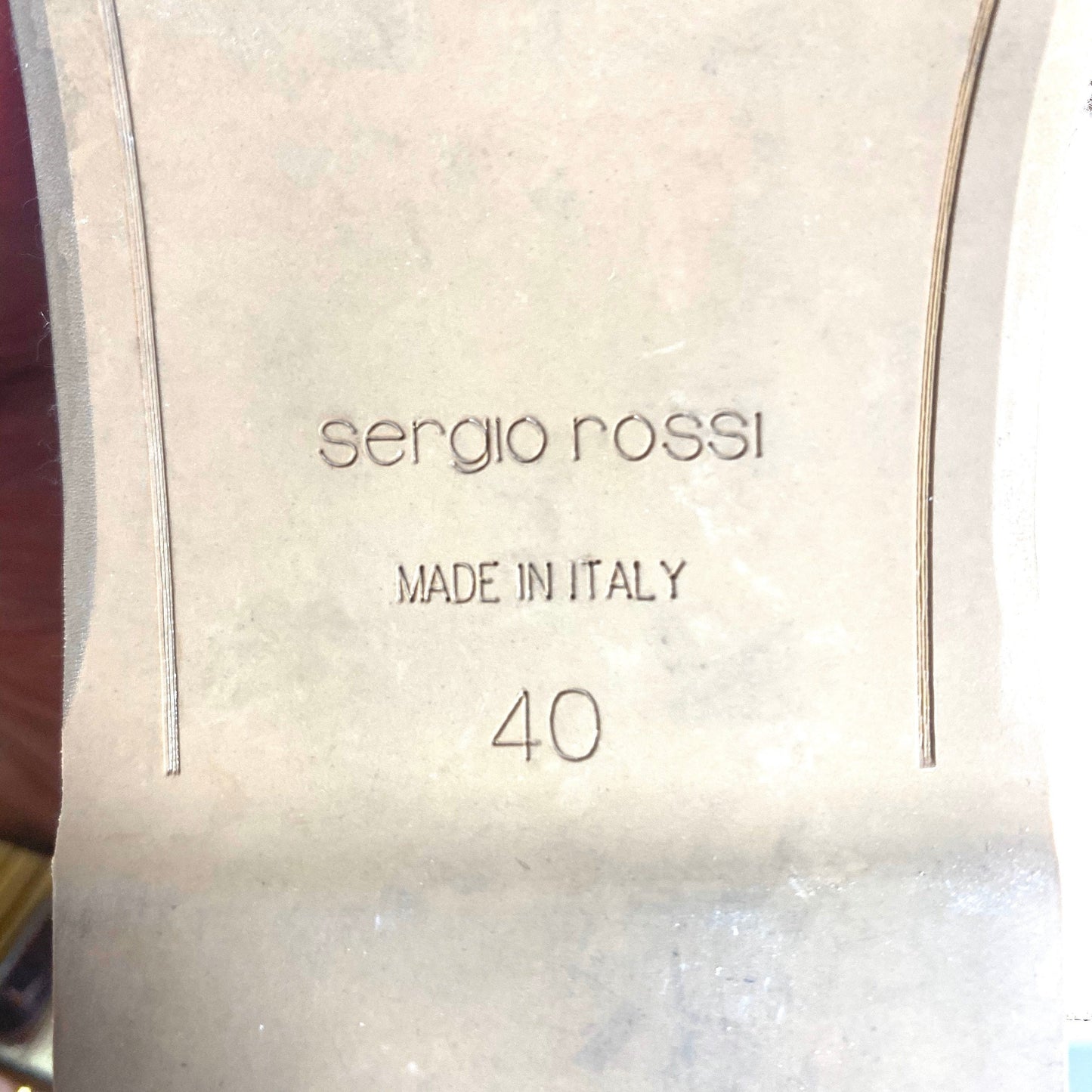 Sergio Rossi gold leather high cord sole sandals size 40, new old stock