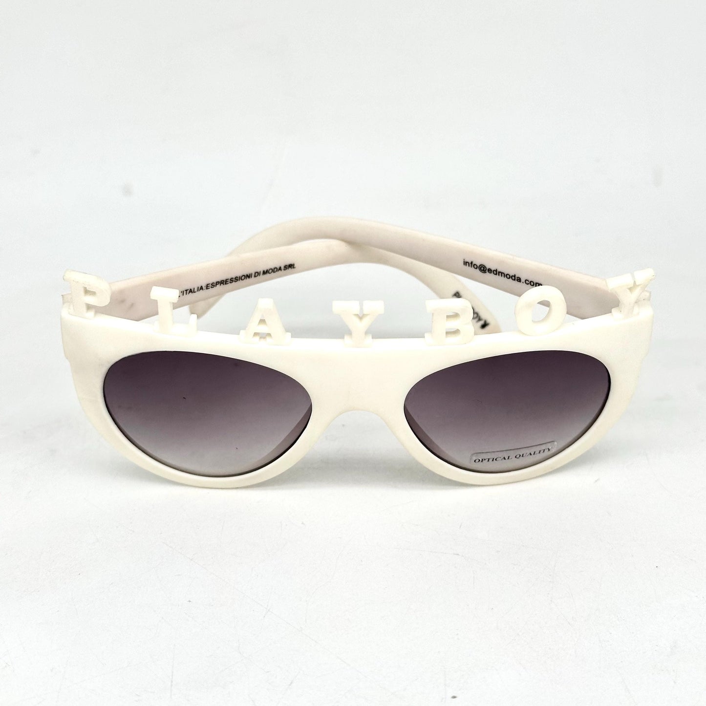 Playboy Rare Vintage Sunglasses Hard Rubber Frame with 3D Extruded Logo 90s NOS