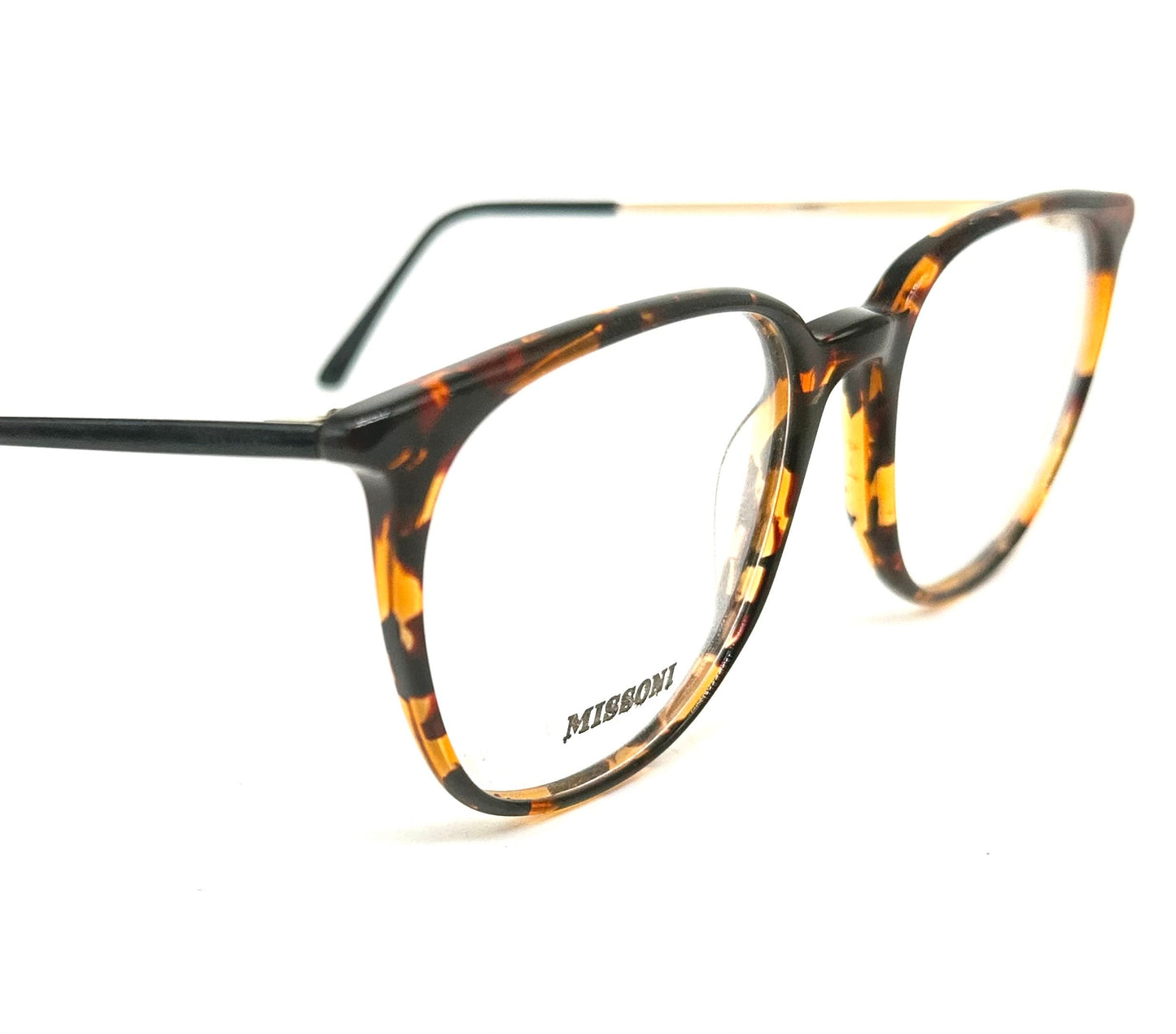 Missoni M881 multicolor pixel art celluloid glasses frames, classic 1980s NOS Italy