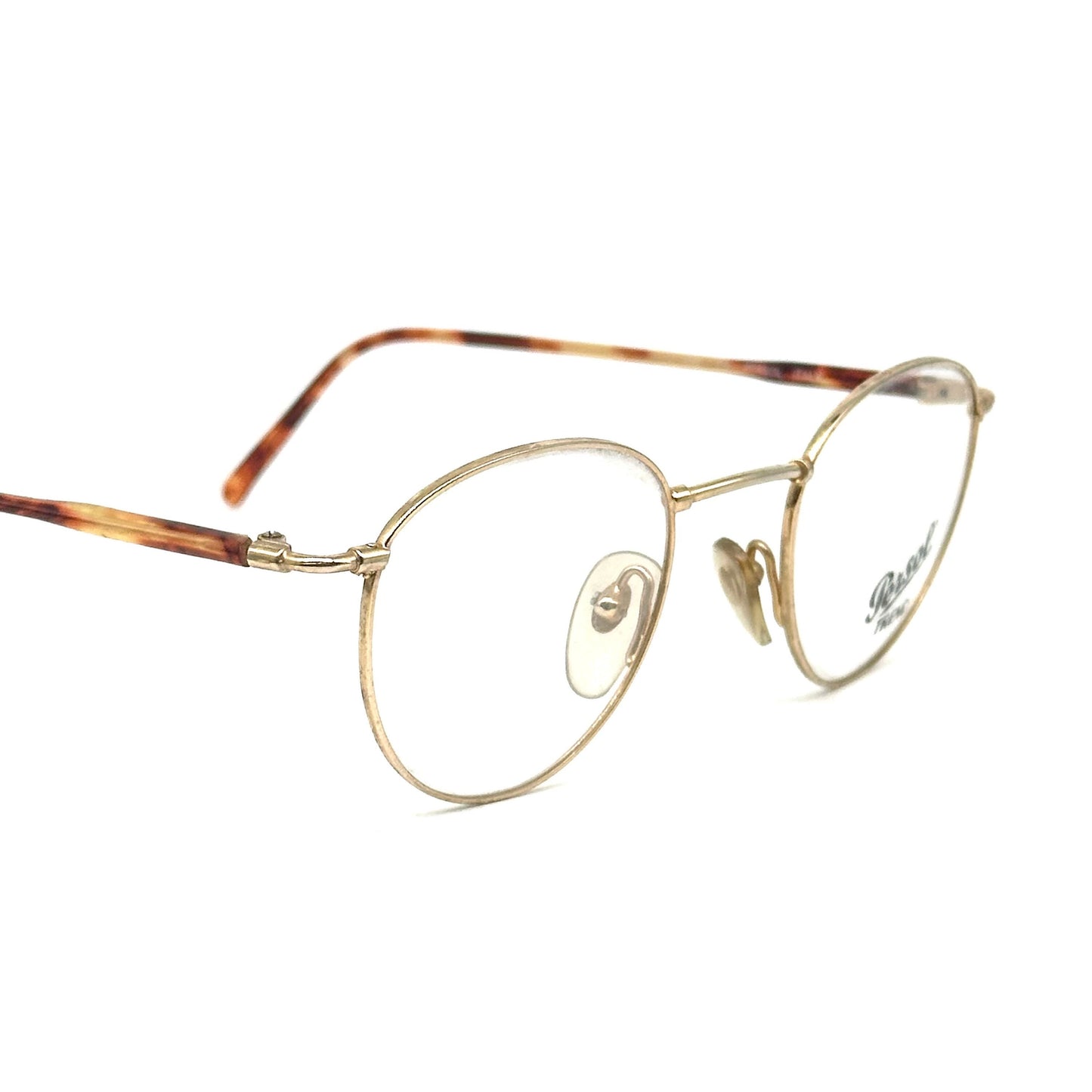 Persol Ratti Radyr pantos / round golden metal eyeglasses hand made in italy, 80s NoS