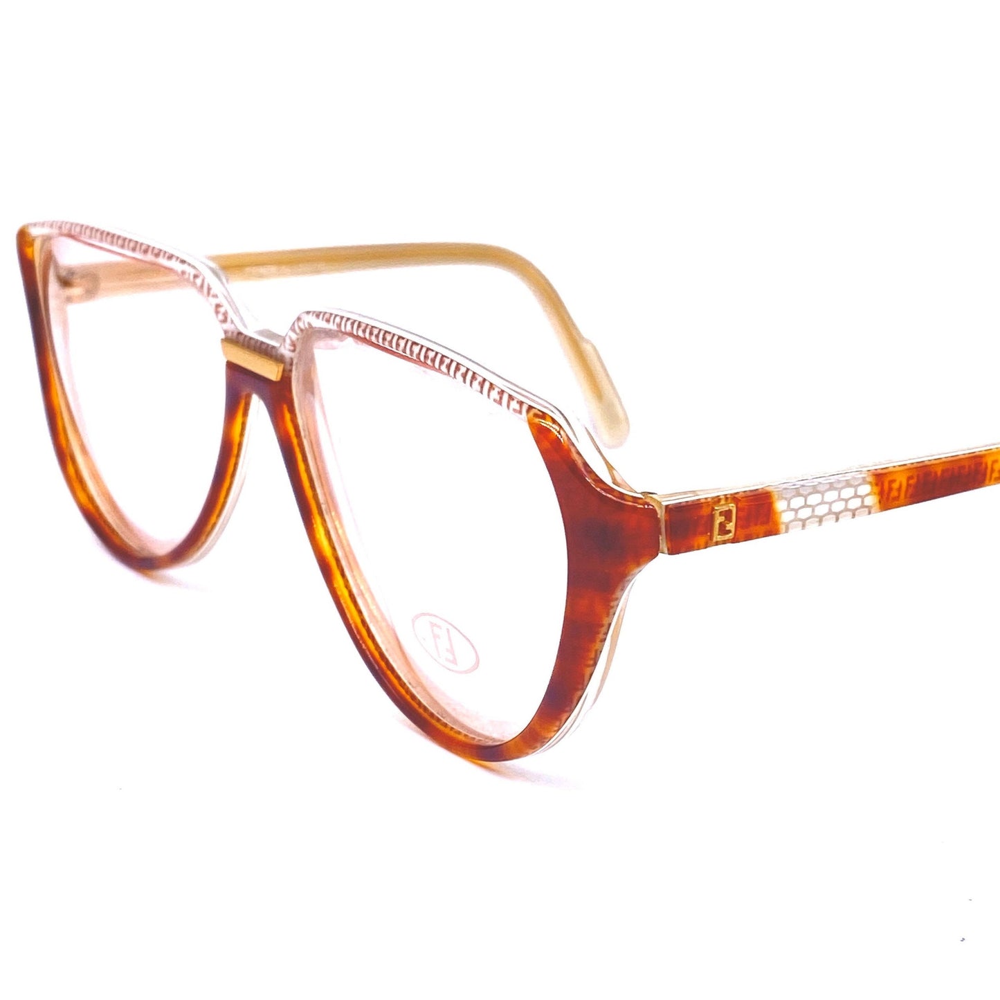Fendi FV48 celluloid aviator frames hand made in Italy by Lozza in the 80s, NOS 2 colorways available