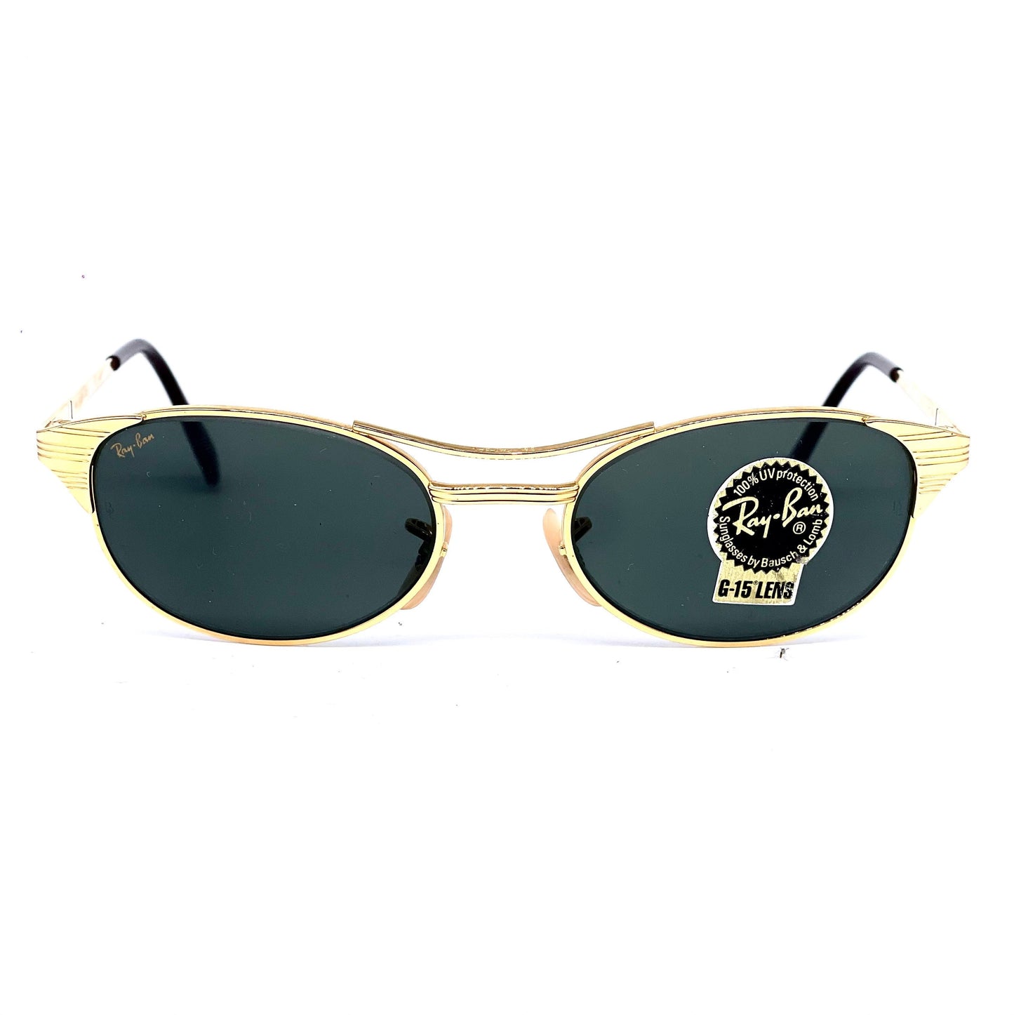 Rayban B and L Signet W1394 oval gold plated sunglasses NOS 90s