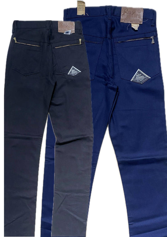 Roy Roger’s Pocket Money NOS 80s straight jeans, coming in black or navy, sz 27-36