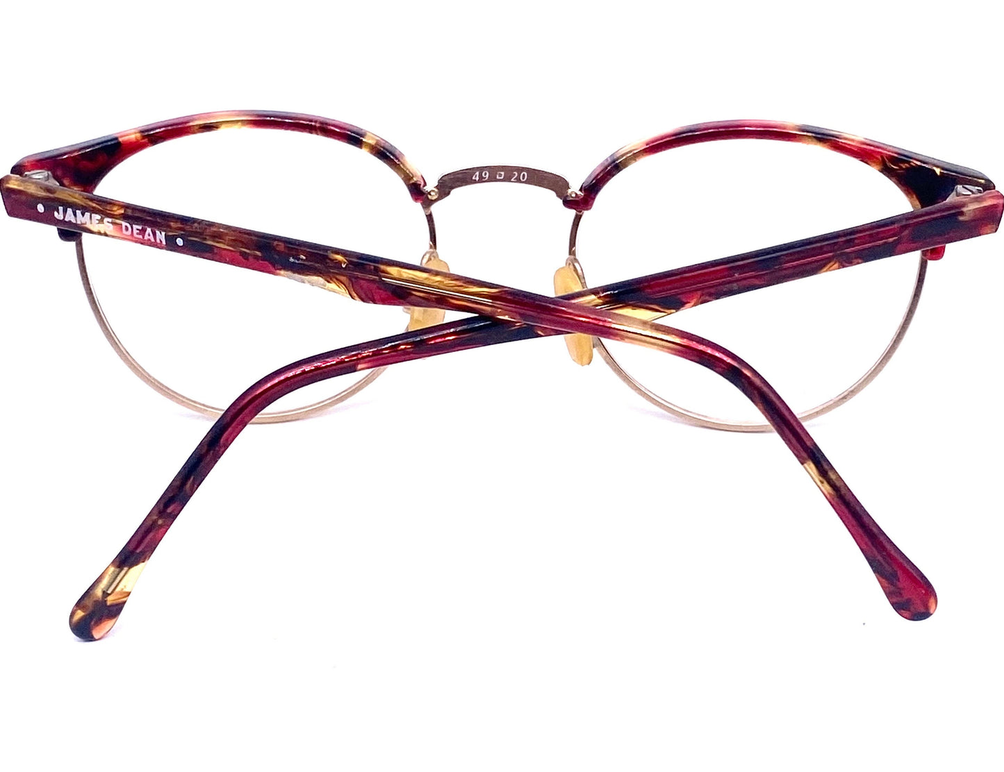 James Dean tortoise/gold panto clubmaster eyeglasses frames made in Spain by Indo, NoS