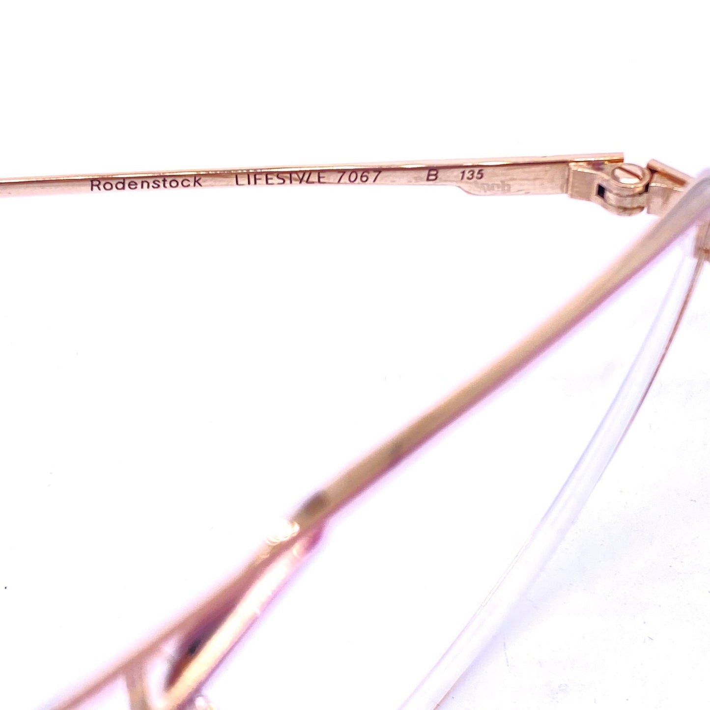 Rodenstock Lifestyle vintage aviator pink gold eyeglasses, 80s NoS germany