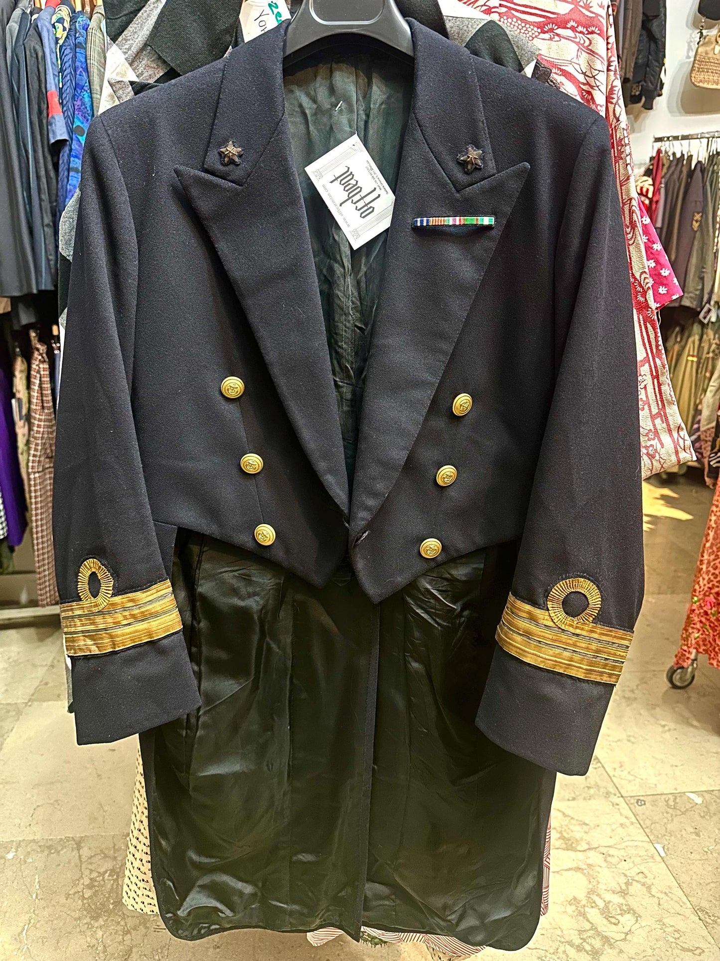 Italian Royal Navy 1930 circa frock winter Gala coat uniform, in perfect condition.