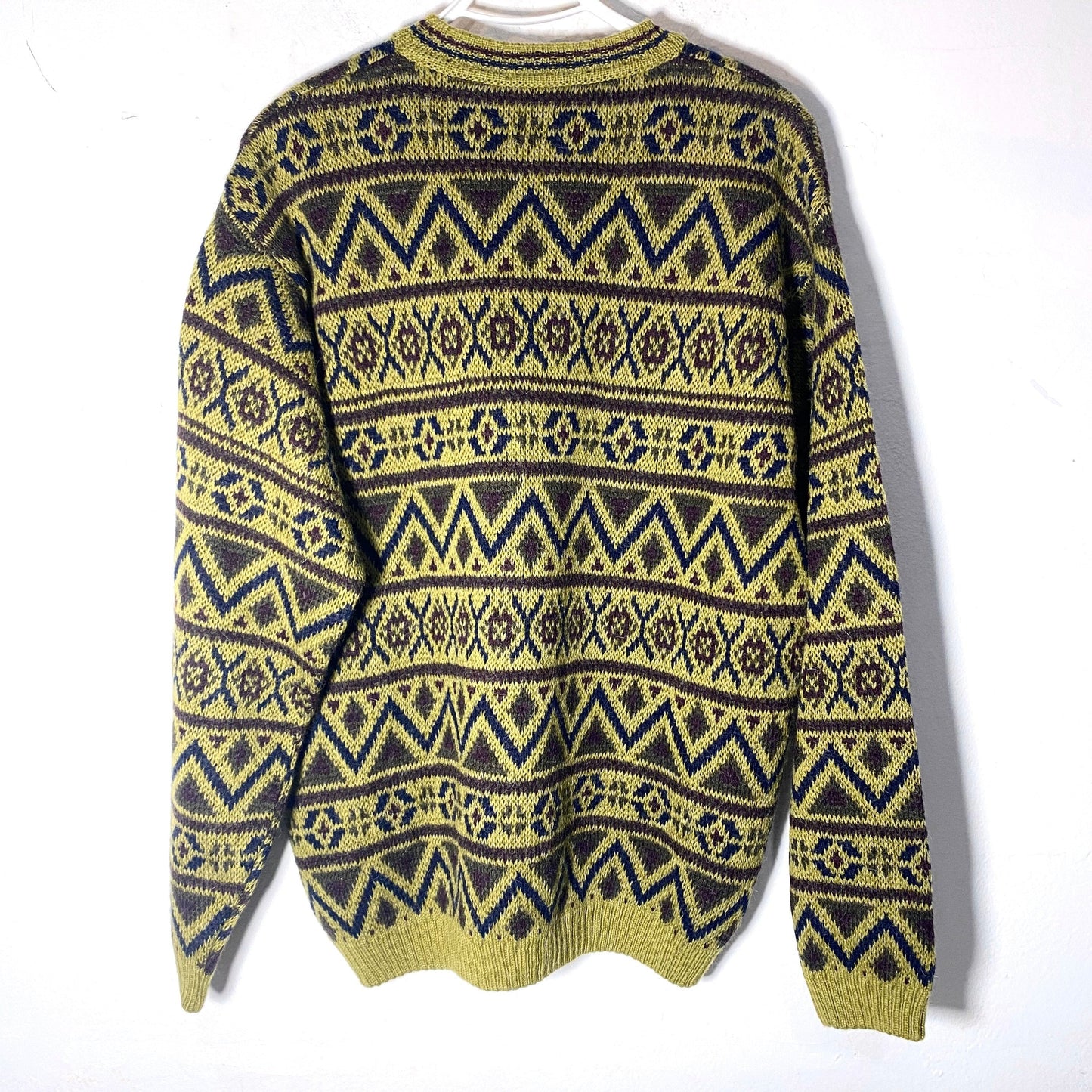 Jumaka 90s knitted alpaca/wool blend geometrical jumper made in Italy, new with tags