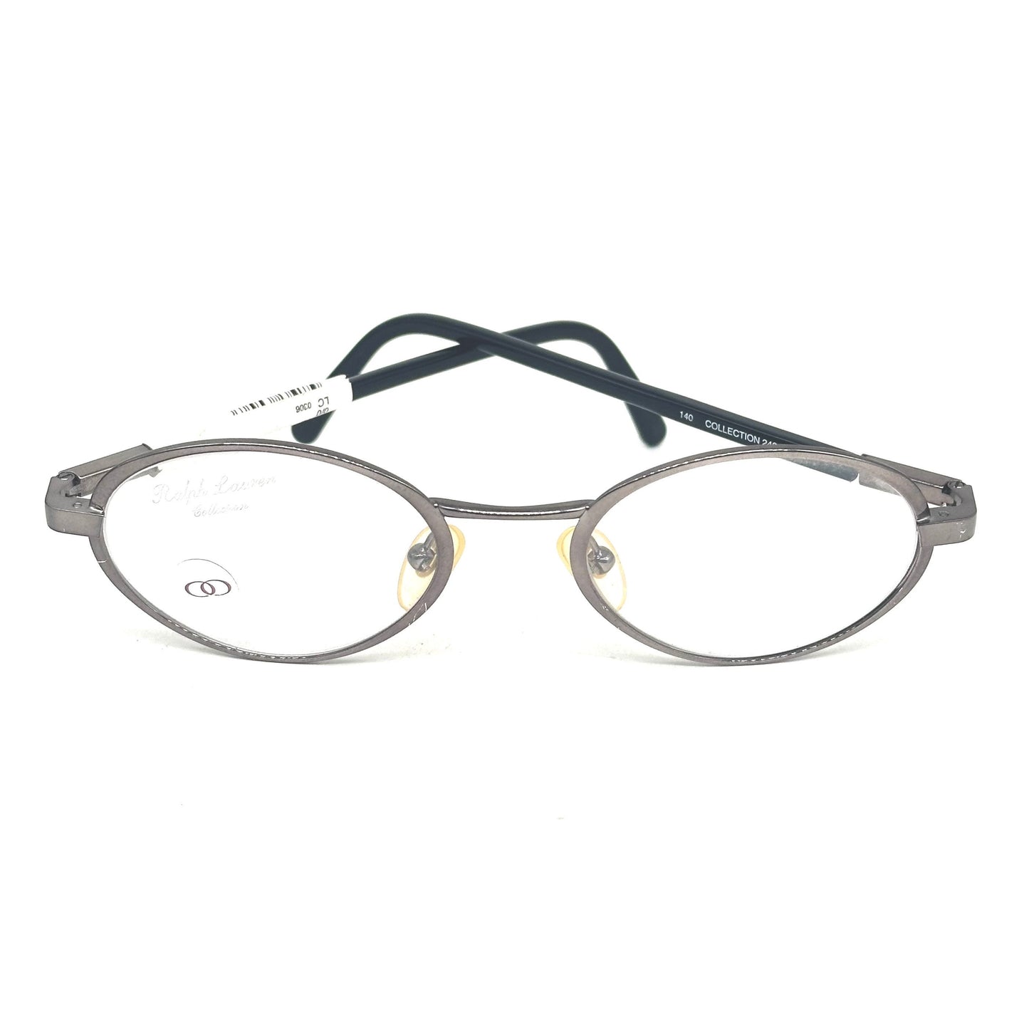 Ralph Lauren 248 silver metal oval eyeglasses made in Italy, 90s NoS