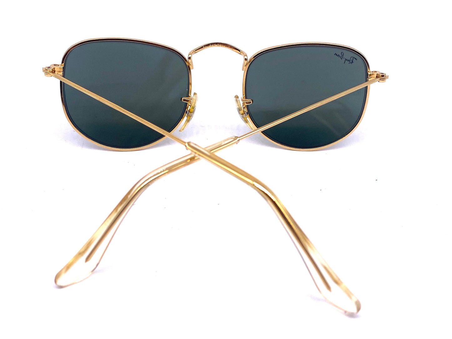 Rayban W1862 Bausch Lomb classic pantos golden metal sunglasses made in UsA, NOS 80s