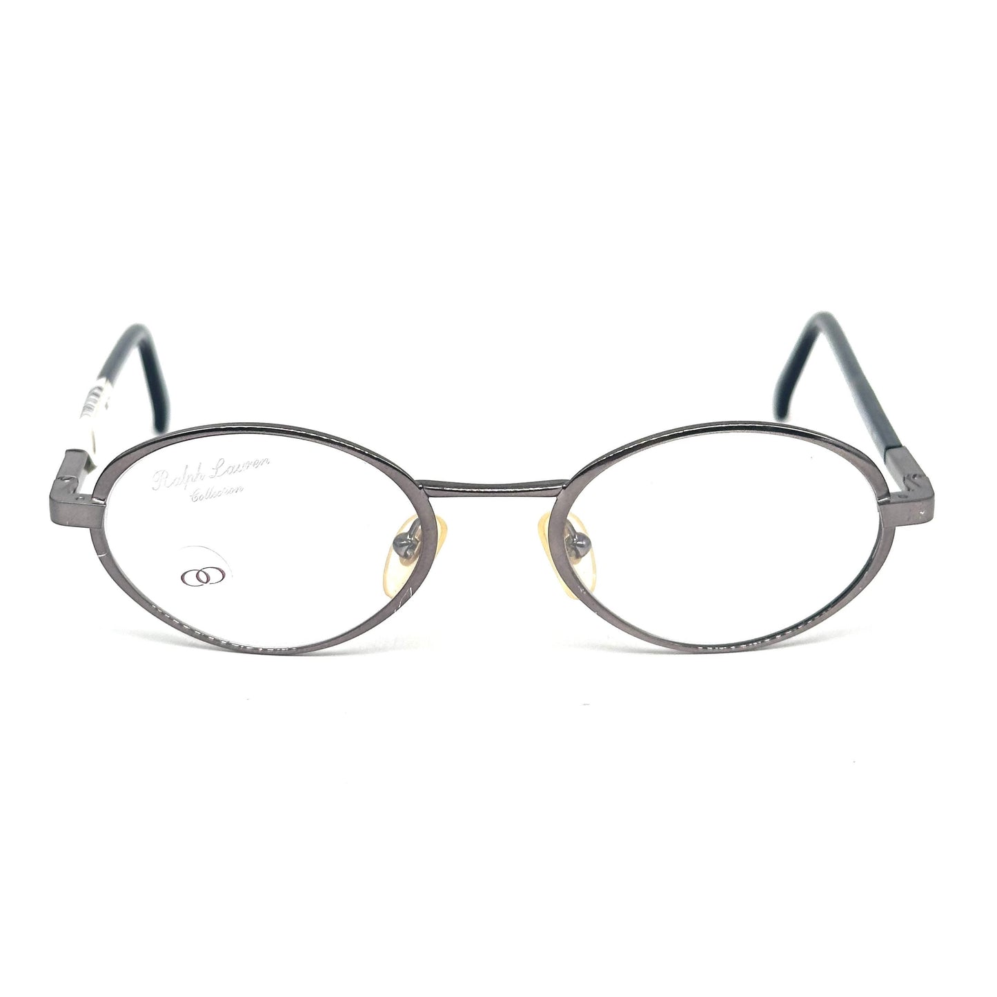 Ralph Lauren 248 silver metal oval eyeglasses made in Italy, 90s NoS