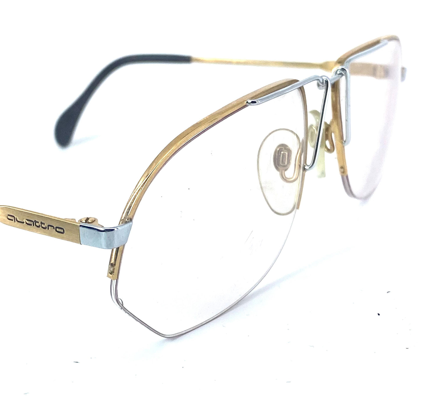 Coeln Quattro Audi luxury golden-silver metal aviator frames made in W.Germany, NOS 80s