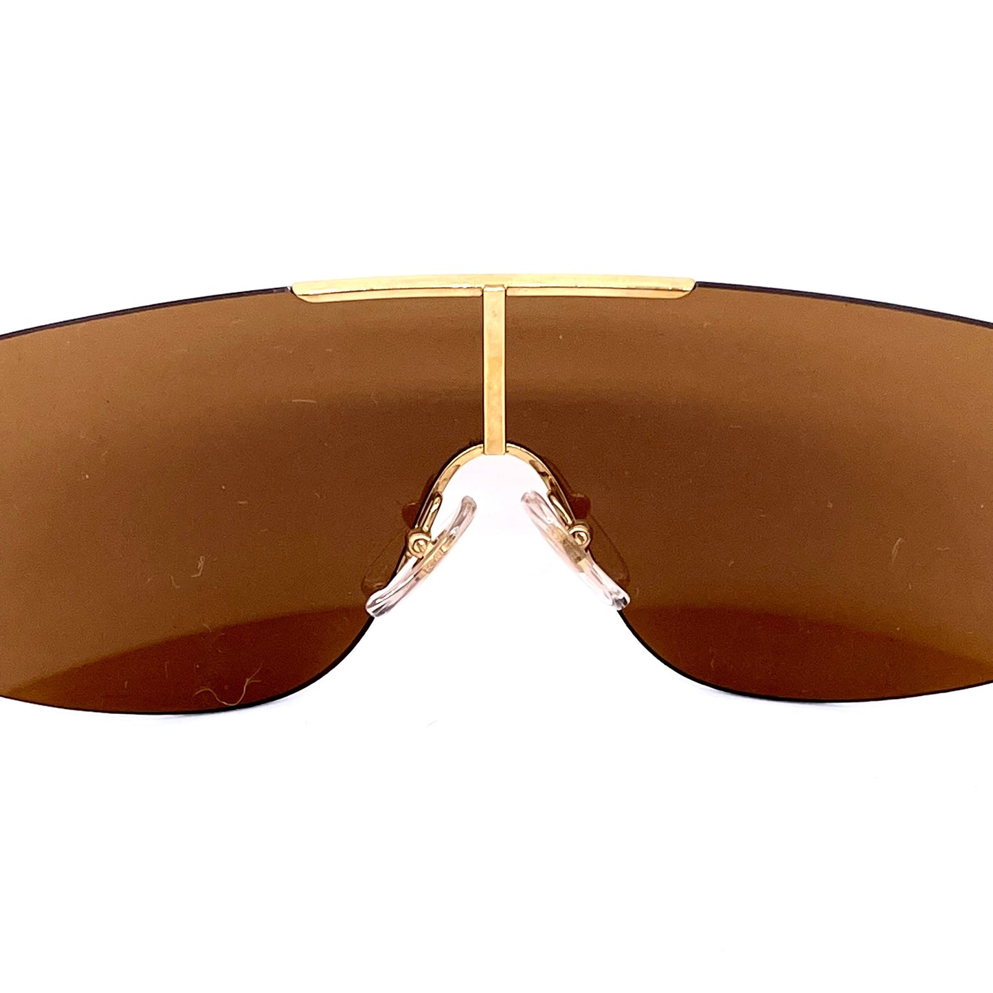 Emanuel Ungaro by Persol Ratti mask sunglasses with gold plated structure & rope temples NOS 80s