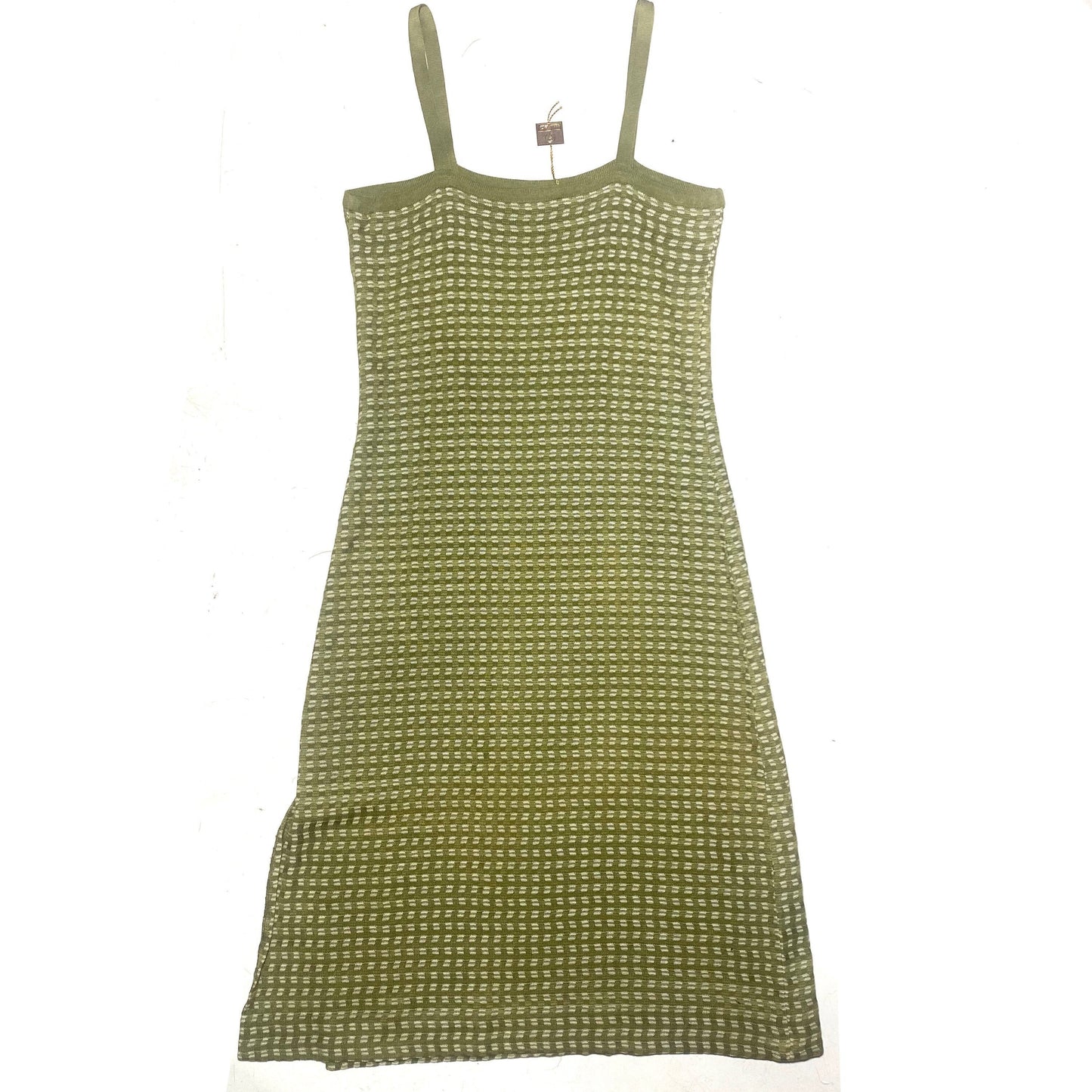 Mirez tricot couture 70s NOS cotton knit dress, 2 pcs set with cardigan, minty and new with tags