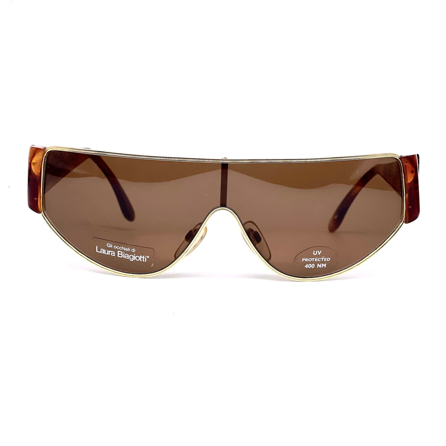 Laura Biagiotti T130/S vintage mask sunglasses made in Italy NOS 80s