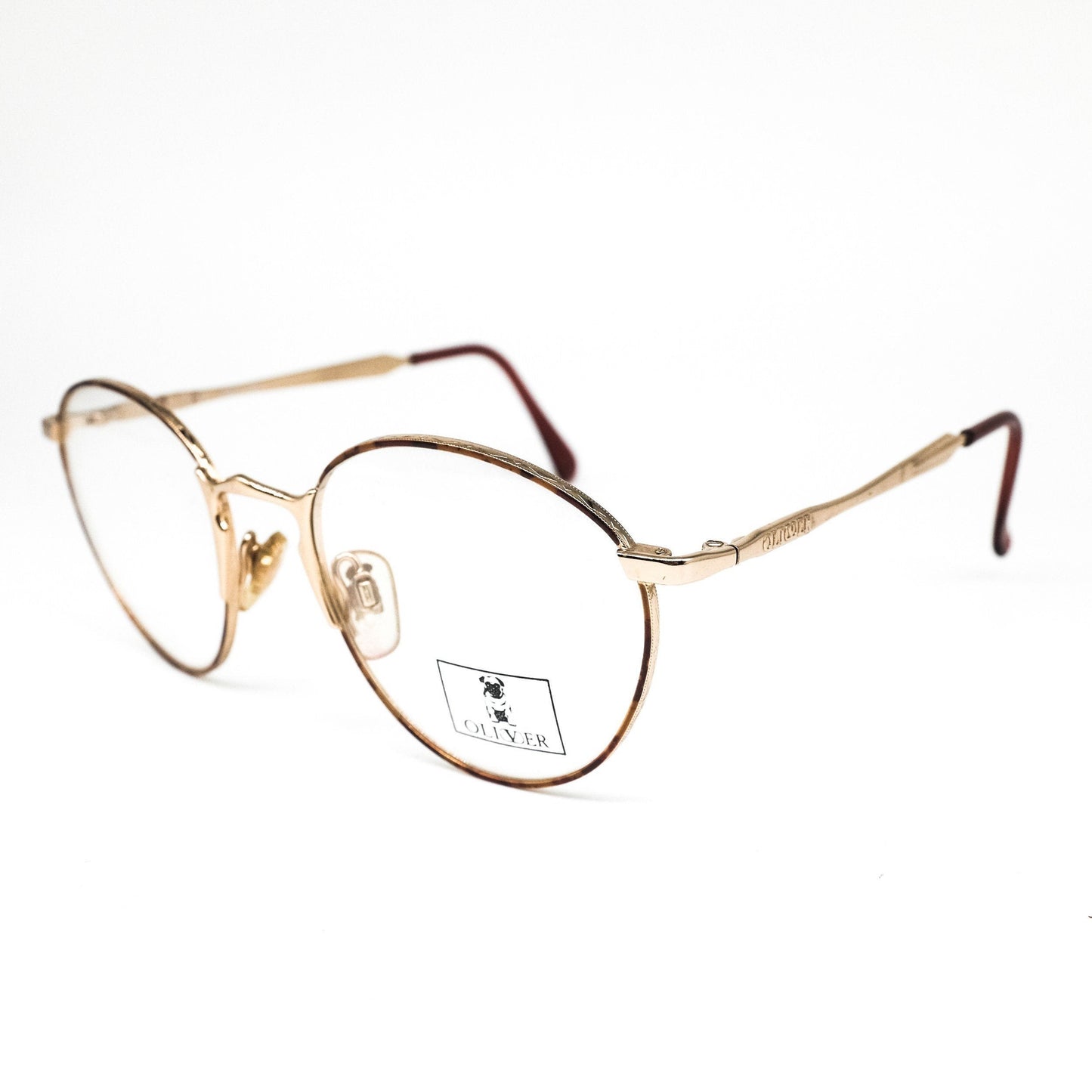 Oliver by Valentino 1310 Oval round gold metallic Eyeglasses Frame no’s 80s Italy