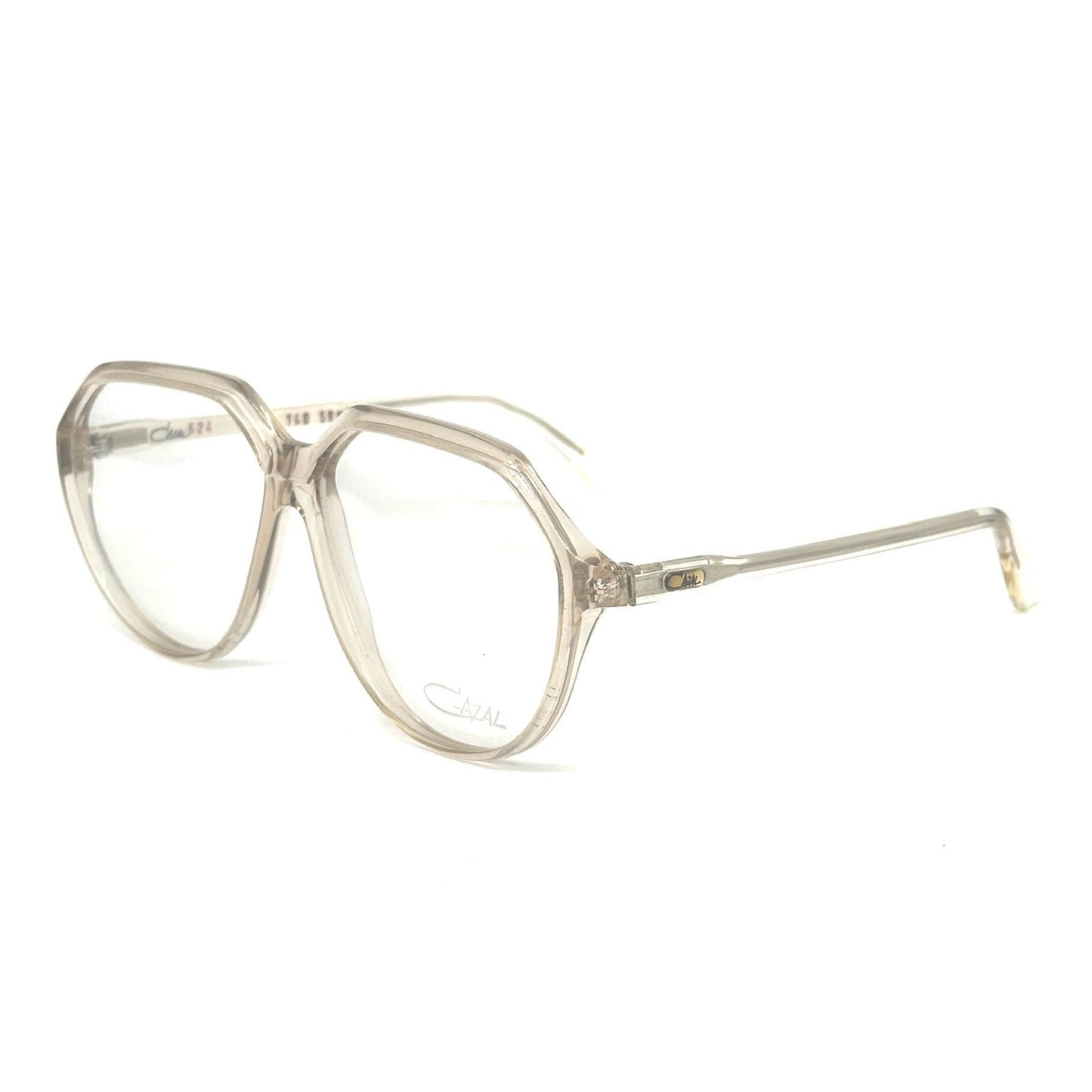 Cazal 624 iconic clear oversized eyeglasses, 1989s NOS W Germany