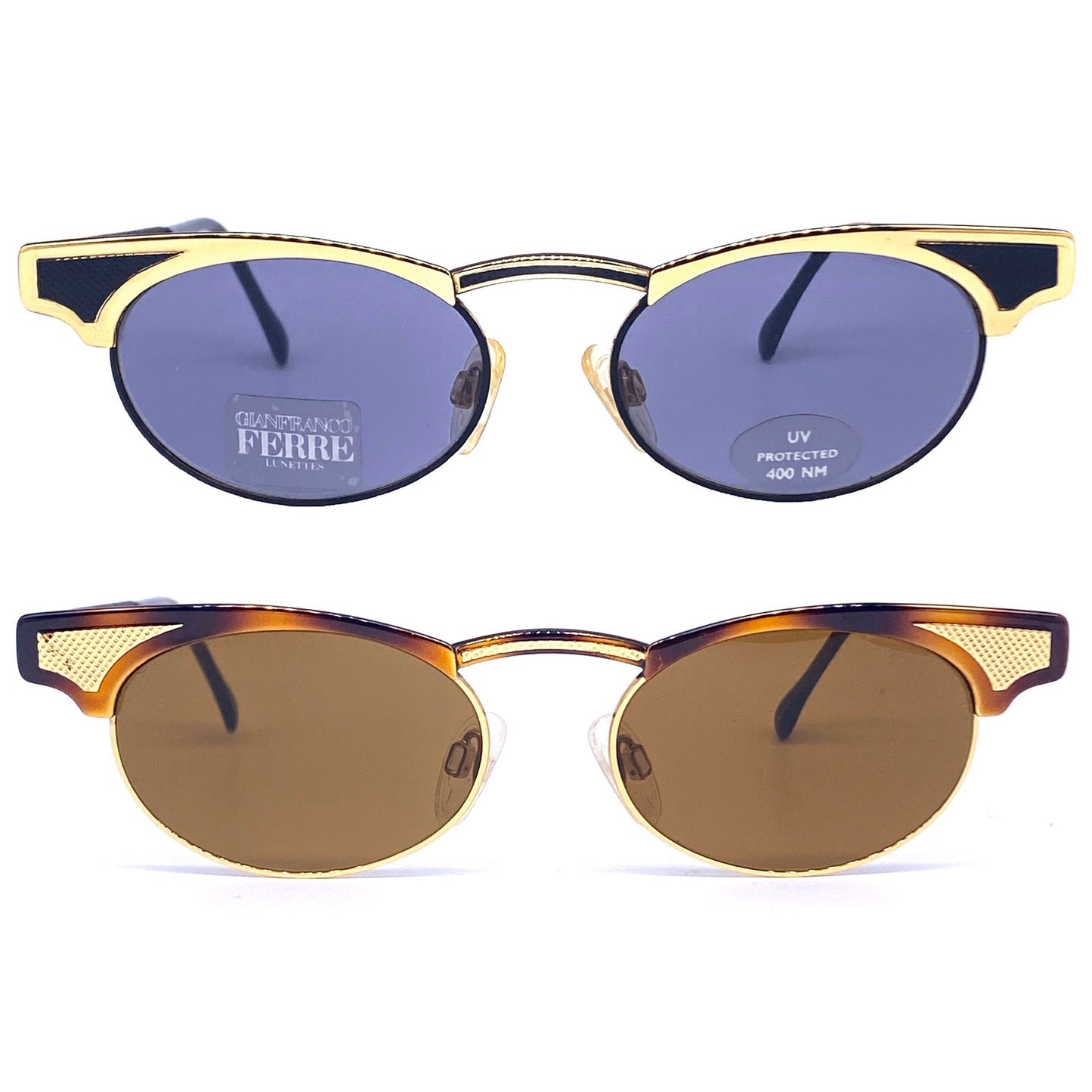 Gianfranco Ferrè GFF 86-S oval cateye sunglasses made in Italy, 1980s NOS